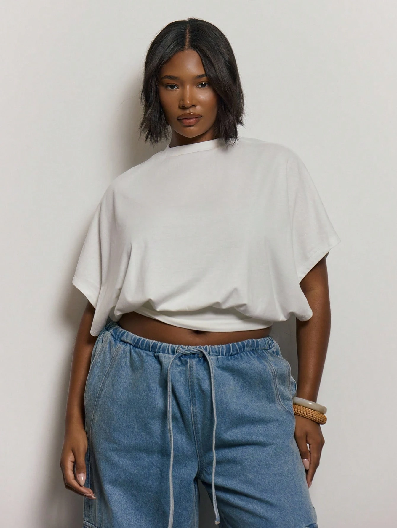 MUSERA Top ajusté à la taille avec manches chauve-souris grande taille, mignon, élégant
