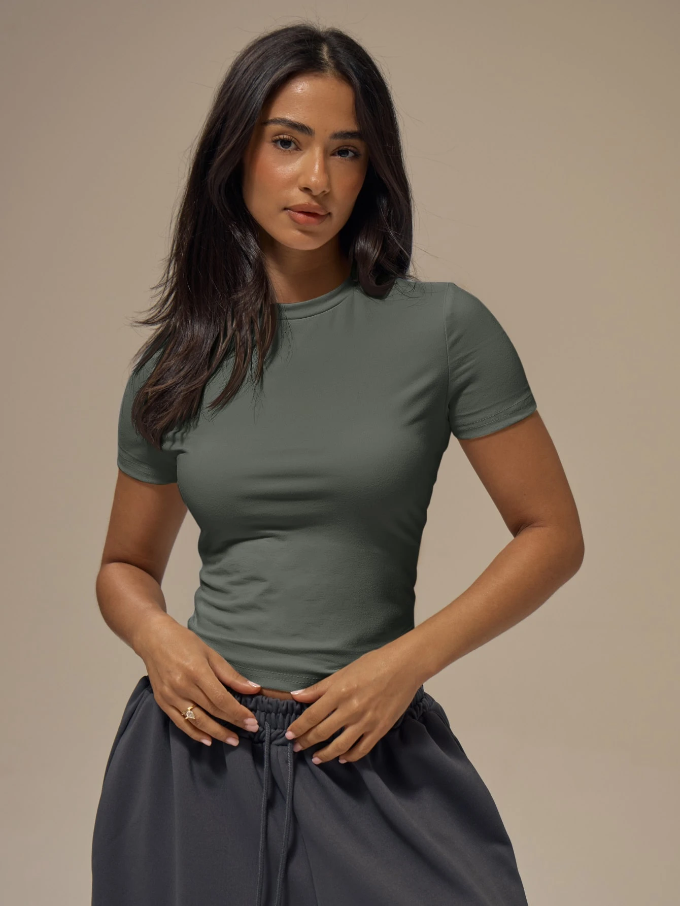 MUSERA ESSENTIALS T-shirt à manches courtes ajusté, basique décontracté et modeste, pour — vue 11