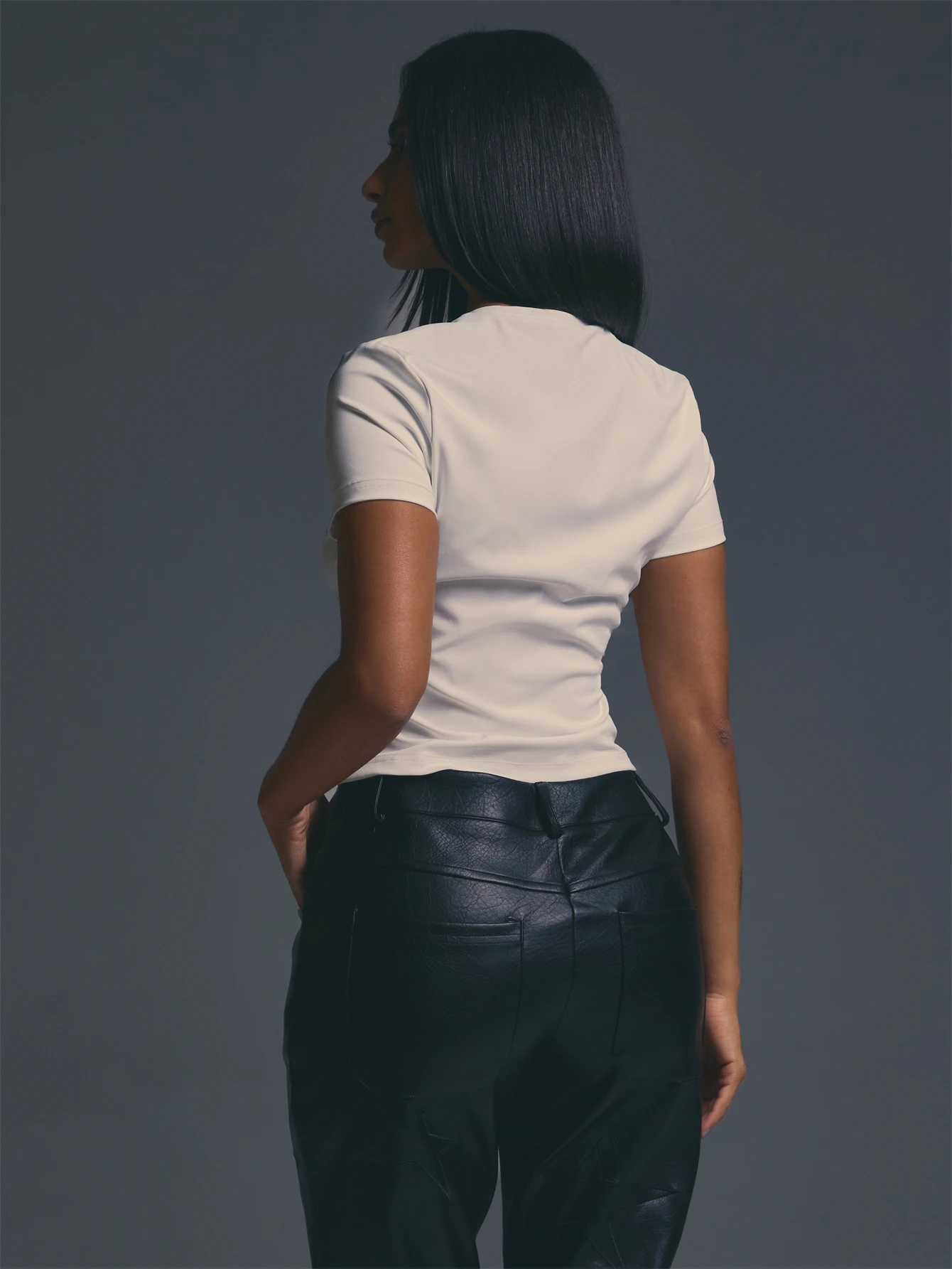 MUSERA Top blanc à manches courtes avec détails graphiques, style coolgirl, pour — vue 4