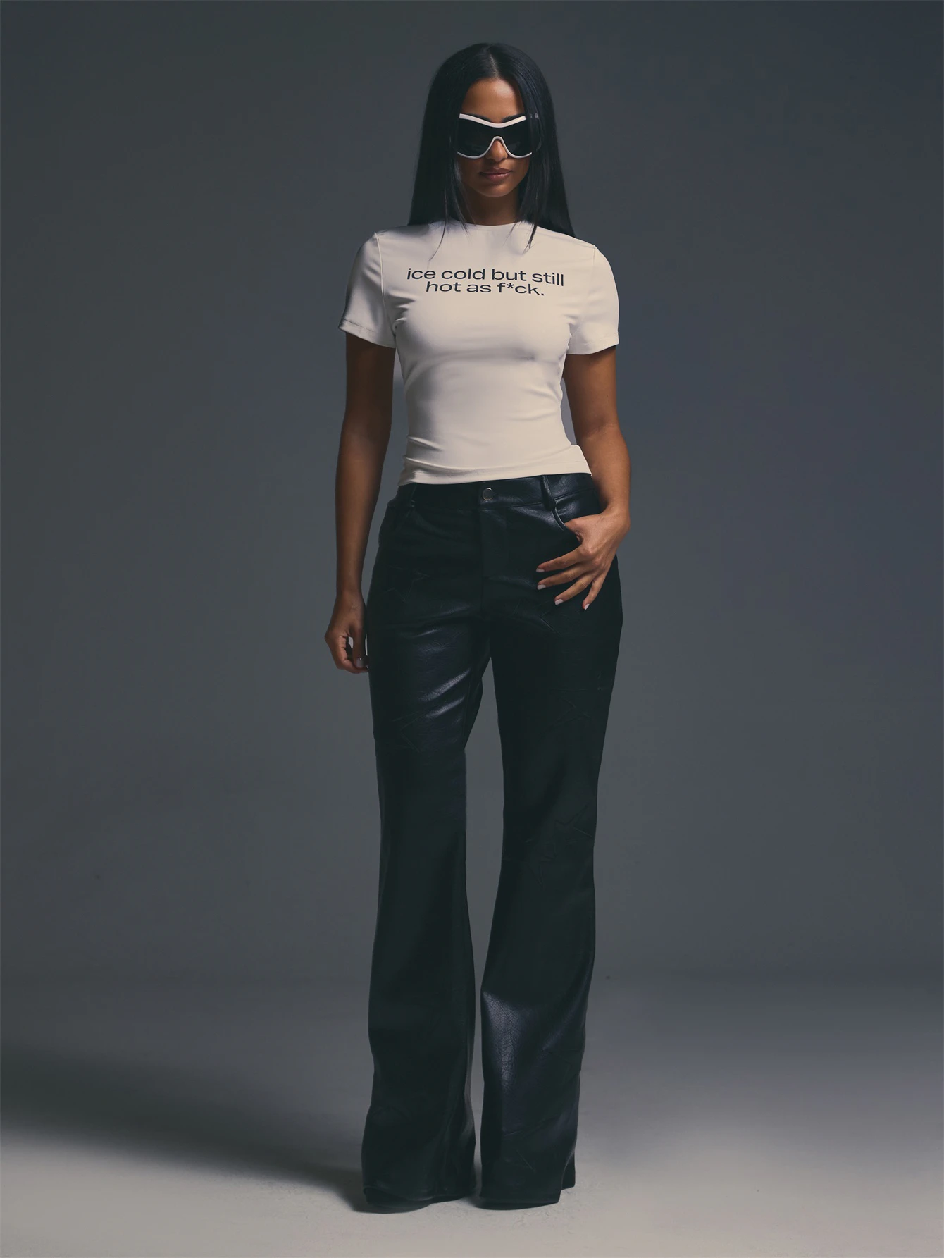 MUSERA Top blanc à manches courtes avec détails graphiques, style coolgirl, pour — vue 5