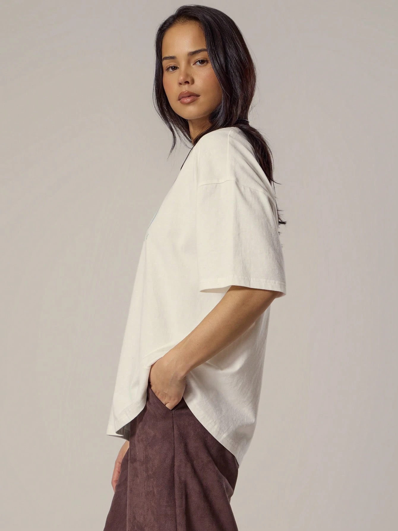 MUSERA T-shirt graphique surdimensionné Printemps, Girly, Jour, Mignon, Décontracté Sweet — vue 2