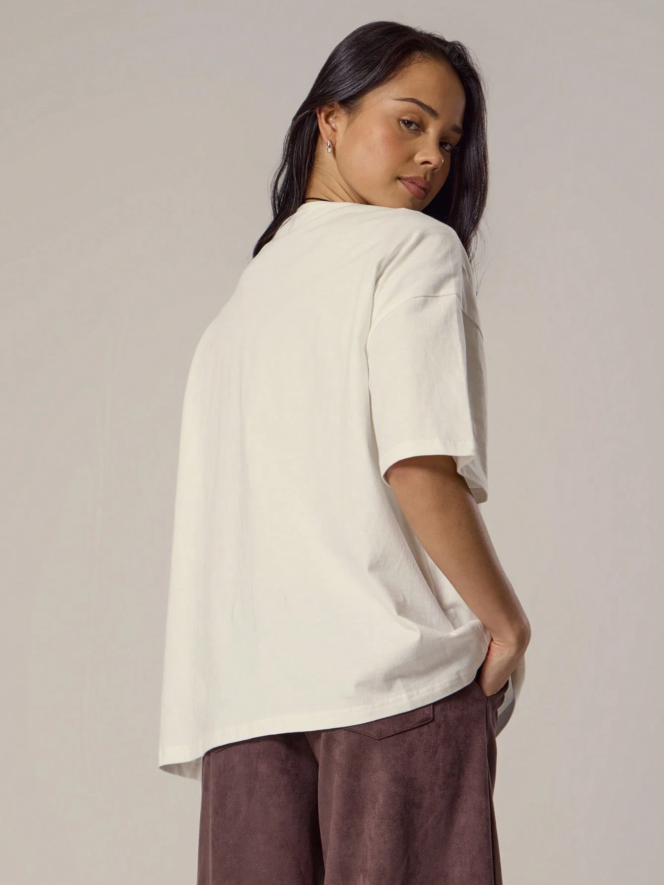 MUSERA T-shirt graphique surdimensionné Printemps, Girly, Jour, Mignon, Décontracté Sweet — vue 3