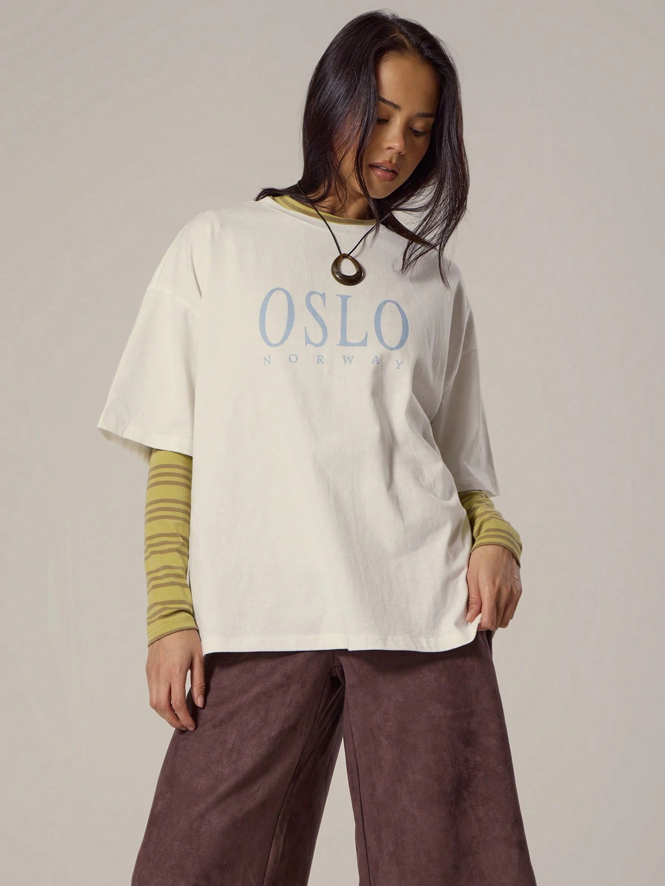 MUSERA T-shirt graphique surdimensionné Printemps, Girly, Jour, Mignon, Décontracté Sweet — vue 4