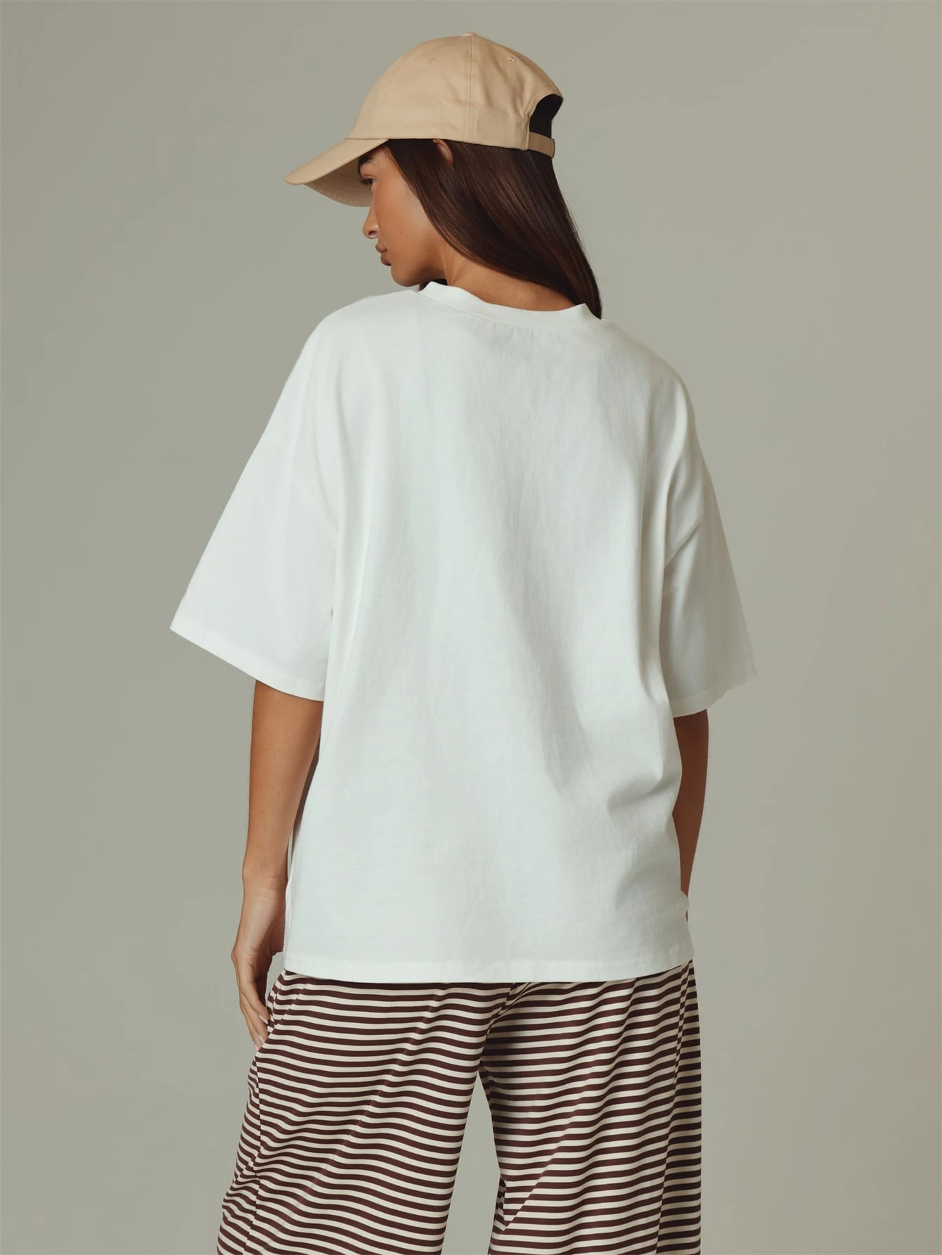 MUSERA T-shirt graphique surdimensionné Printemps, Girly, Jour, Mignon, Décontracté Sweet — vue 12