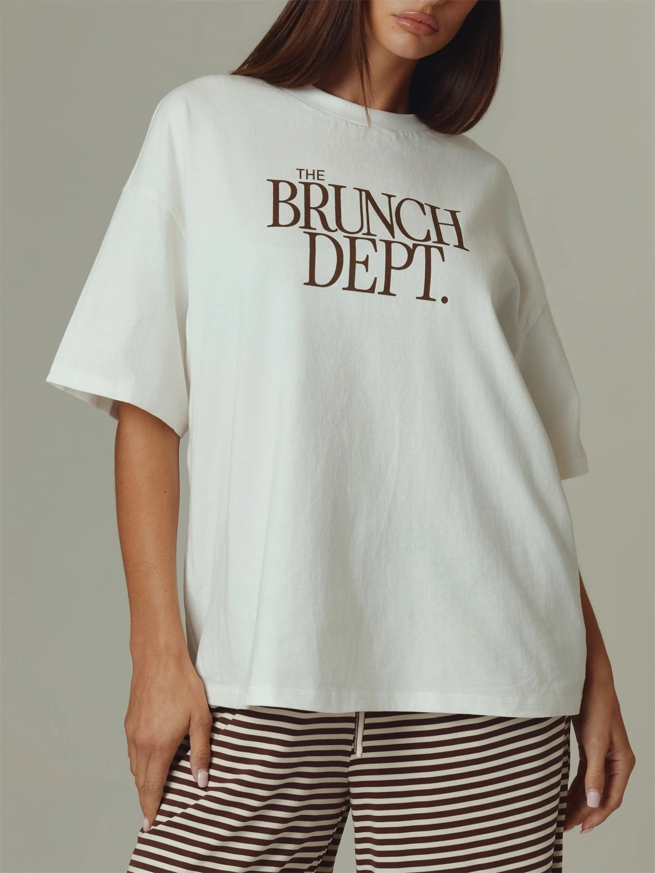 MUSERA T-shirt graphique surdimensionné Printemps, Girly, Jour, Mignon, Décontracté Sweet — vue 11