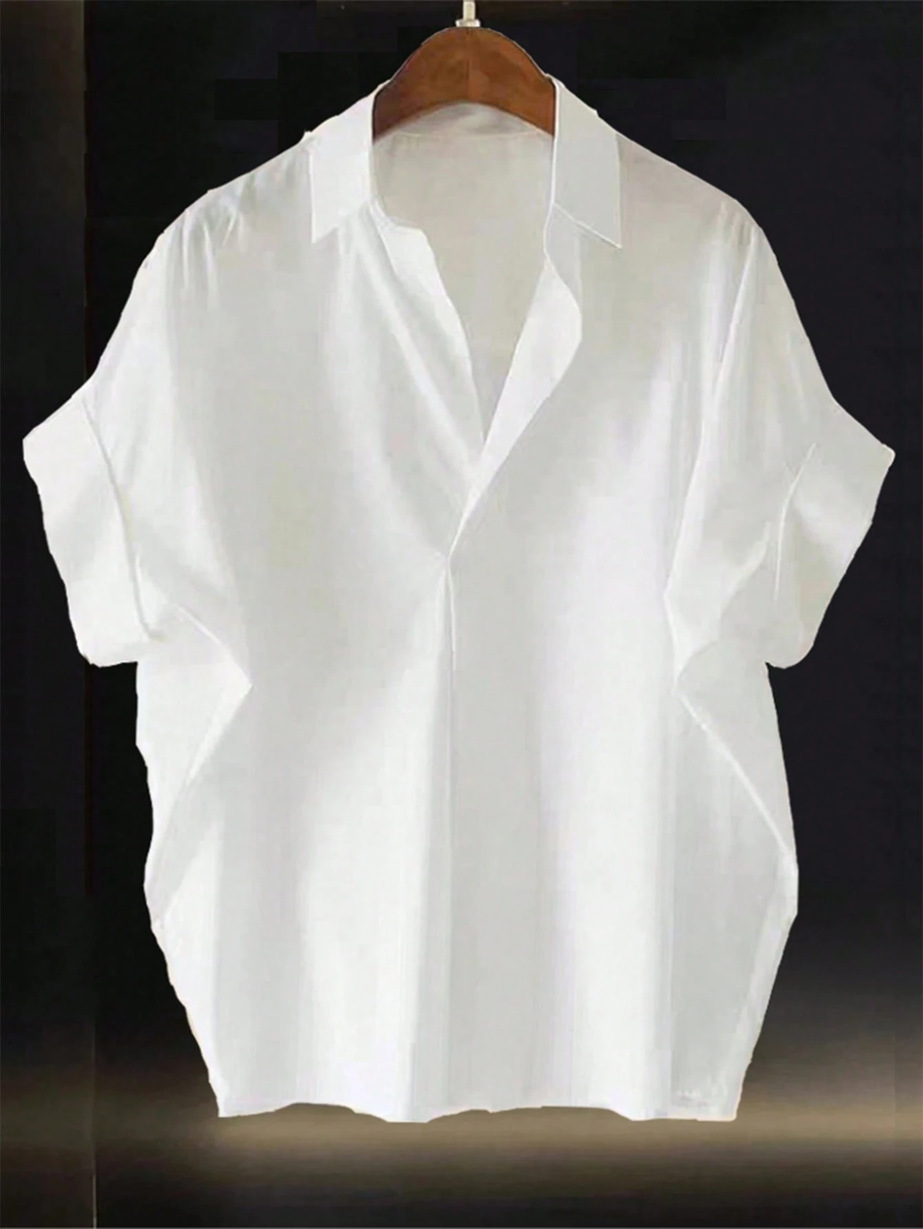 Franclia Blouse femme col châle, manches chauve-souris ample, design français mode Top de
