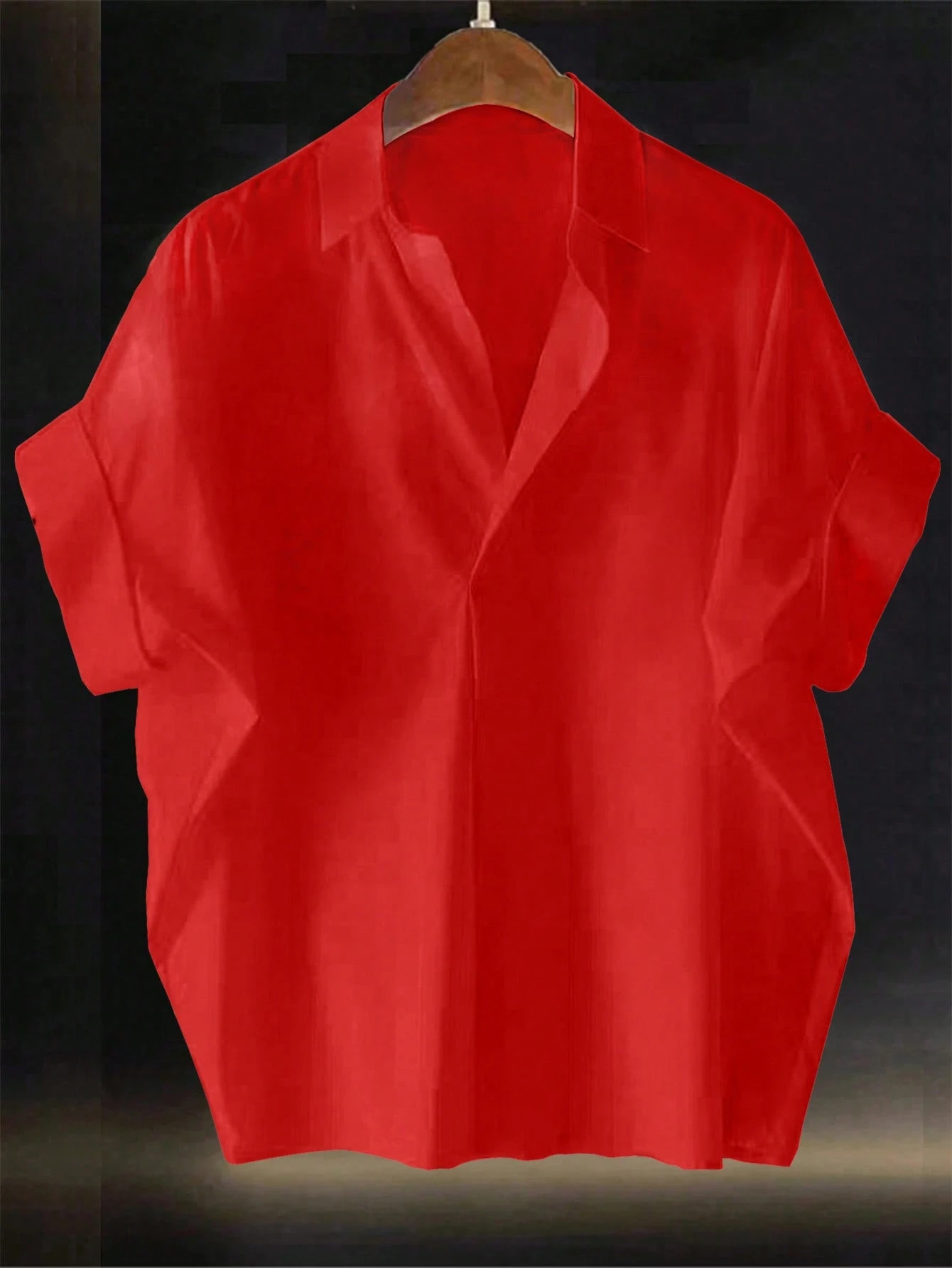 Franclia Blouse femme col châle, manches chauve-souris ample, design français mode Top de — vue 5