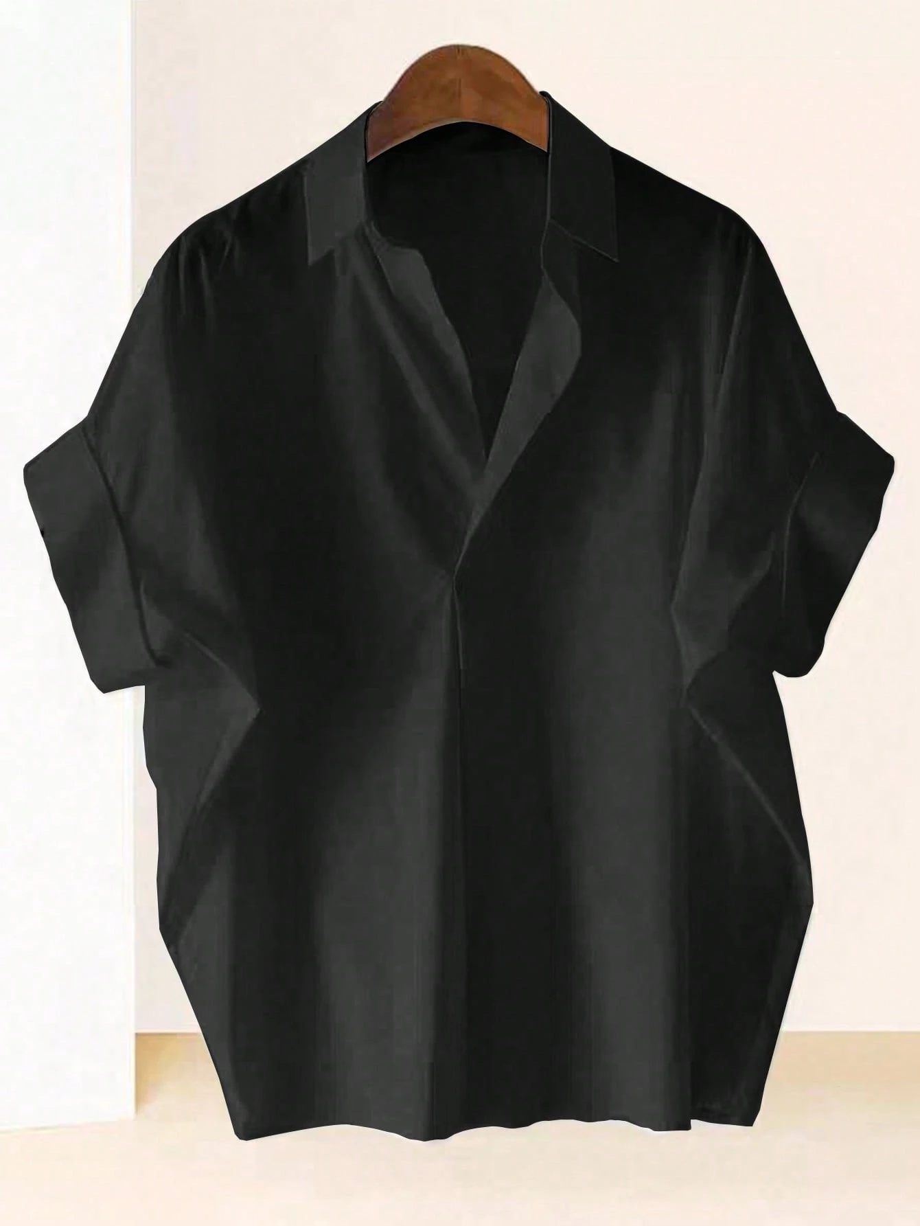 Franclia Blouse femme col châle, manches chauve-souris ample, design français mode Top de — vue 2