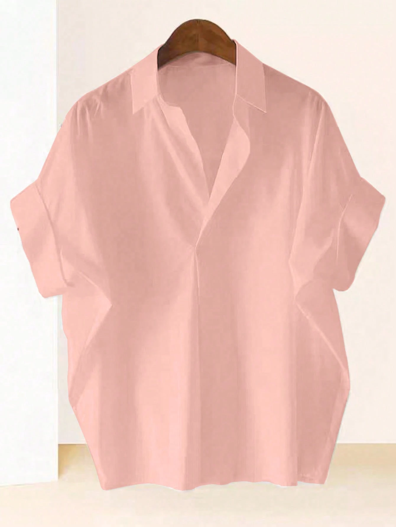 Franclia Blouse femme col châle, manches chauve-souris ample, design français mode Top de — vue 4