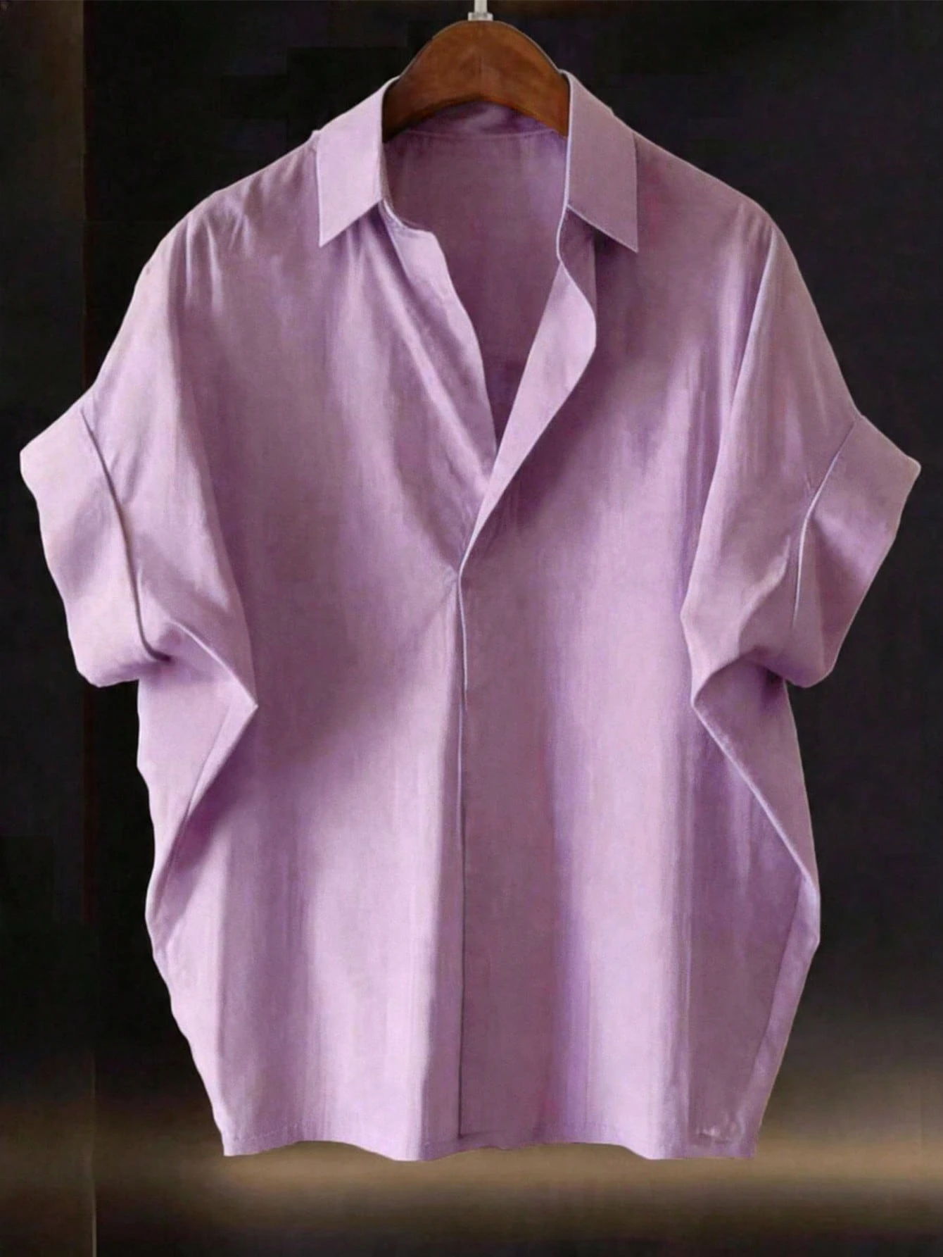 Franclia Blouse femme col châle, manches chauve-souris ample, design français mode Top de — vue 11