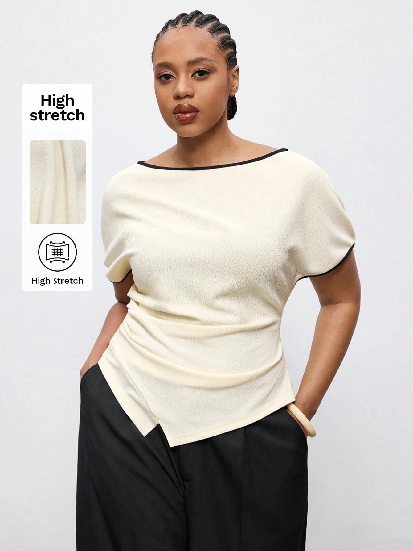Maija Blouse femme grande taille 2026 Nouvelle mode printemps Minimaliste Chic de navette