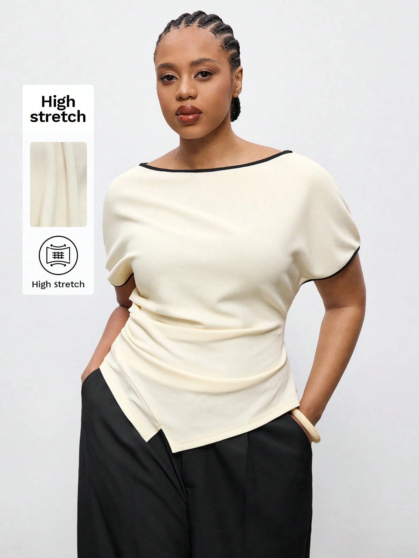 Maija Blouse femme grande taille 2026 Nouvelle mode printemps Minimaliste Chic de navette