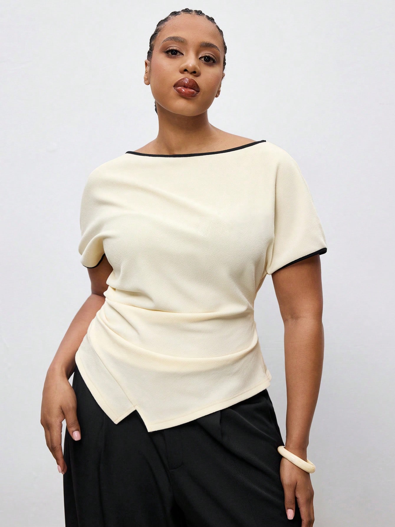 Maija Blouse femme grande taille 2026 Nouvelle mode printemps Minimaliste Chic de navette — vue 6