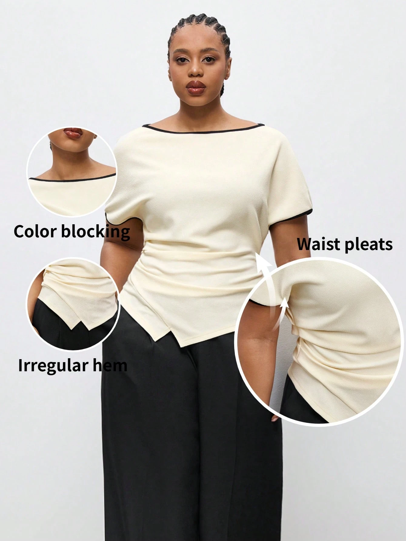 Maija Blouse femme grande taille 2026 Nouvelle mode printemps Minimaliste Chic de navette — vue 2