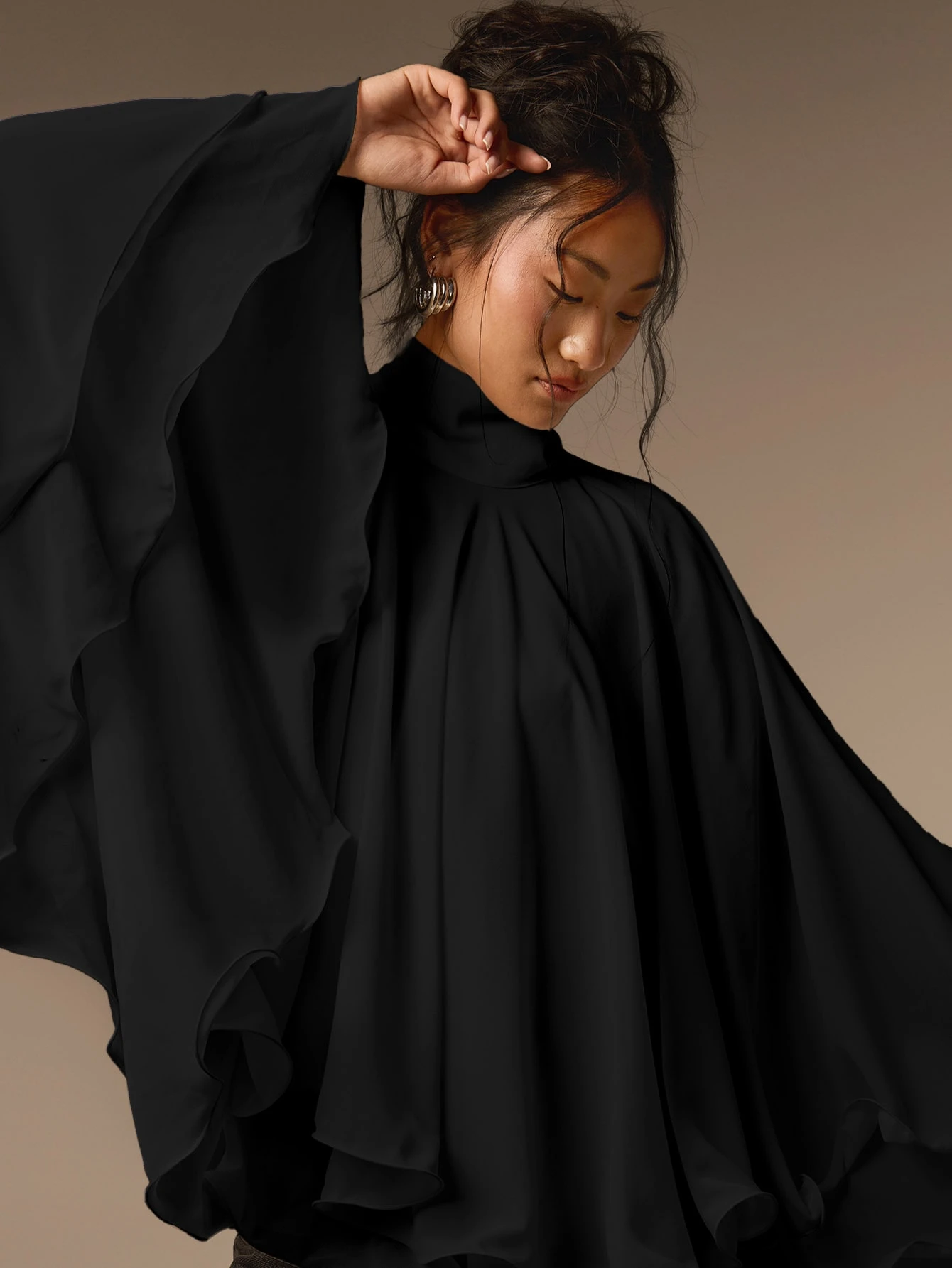 COSMINA Blouse en mousseline plissée élégante et décontractée pour femmes, pour les — vue 2