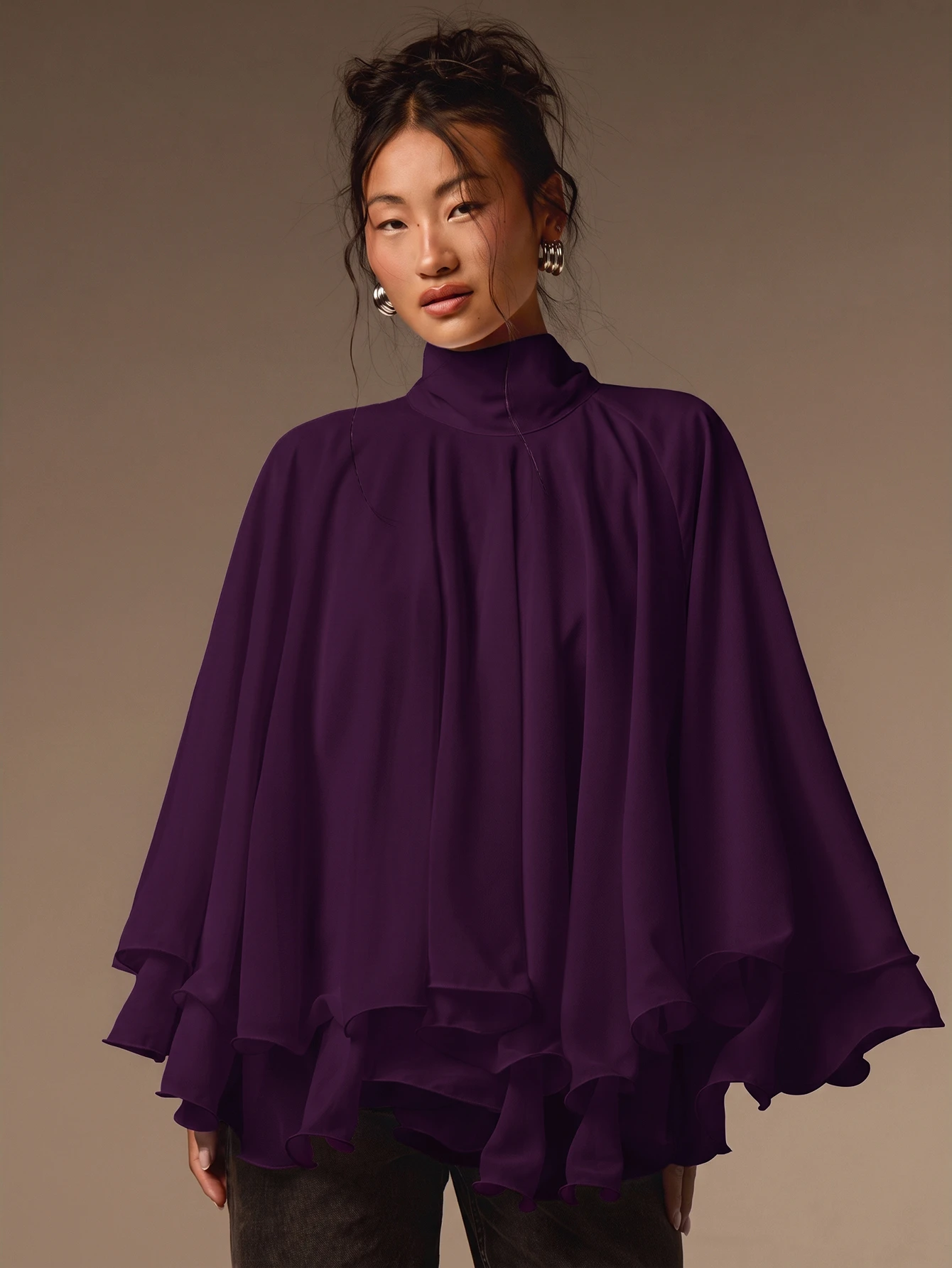 COSMINA Blouse en mousseline plissée élégante et décontractée pour femmes, pour les — vue 7