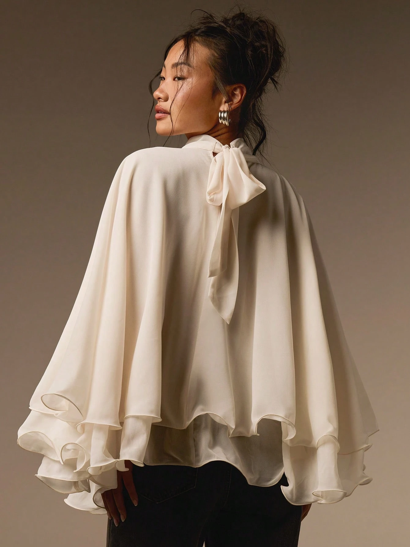 COSMINA Blouse en mousseline plissée élégante et décontractée pour femmes, pour les — vue 12