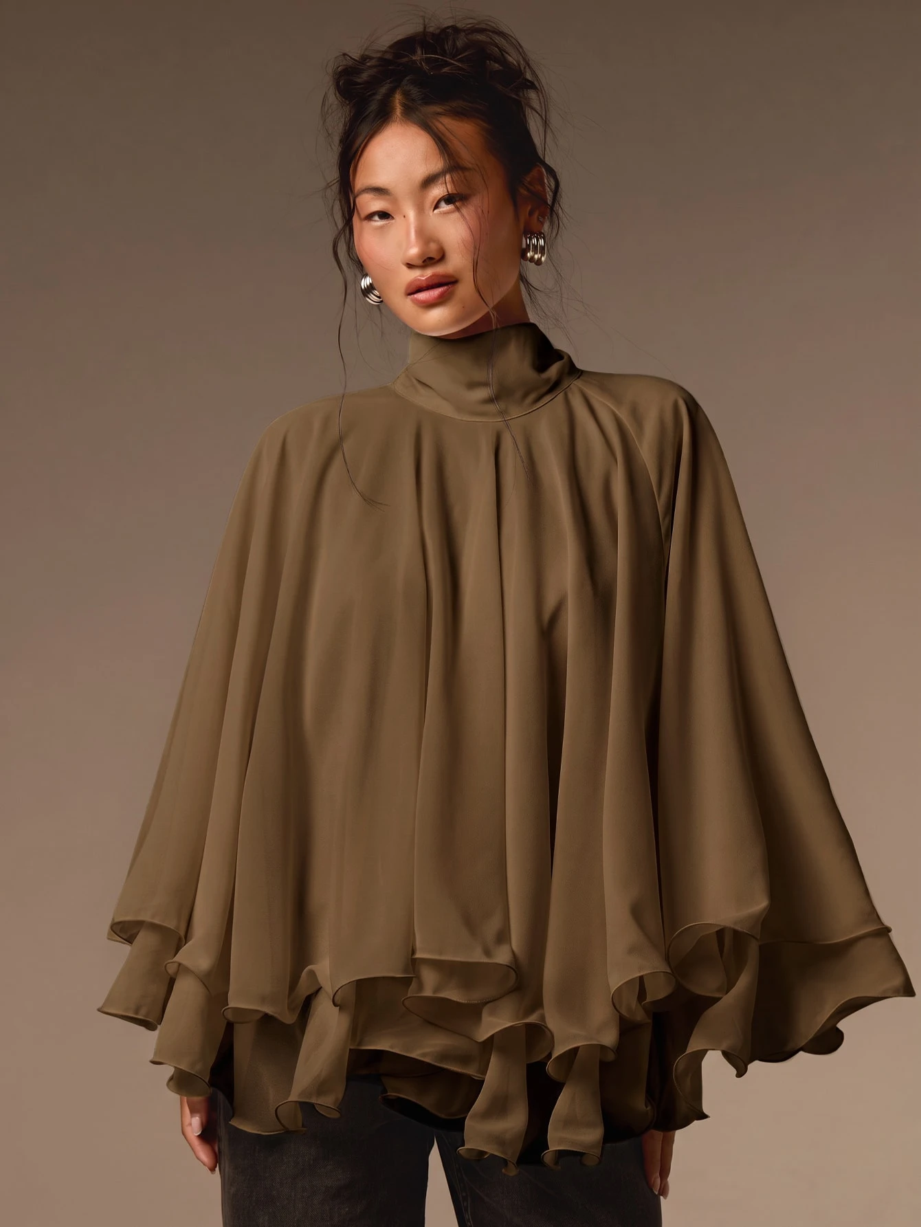 COSMINA Blouse en mousseline plissée élégante et décontractée pour femmes, pour les — vue 11