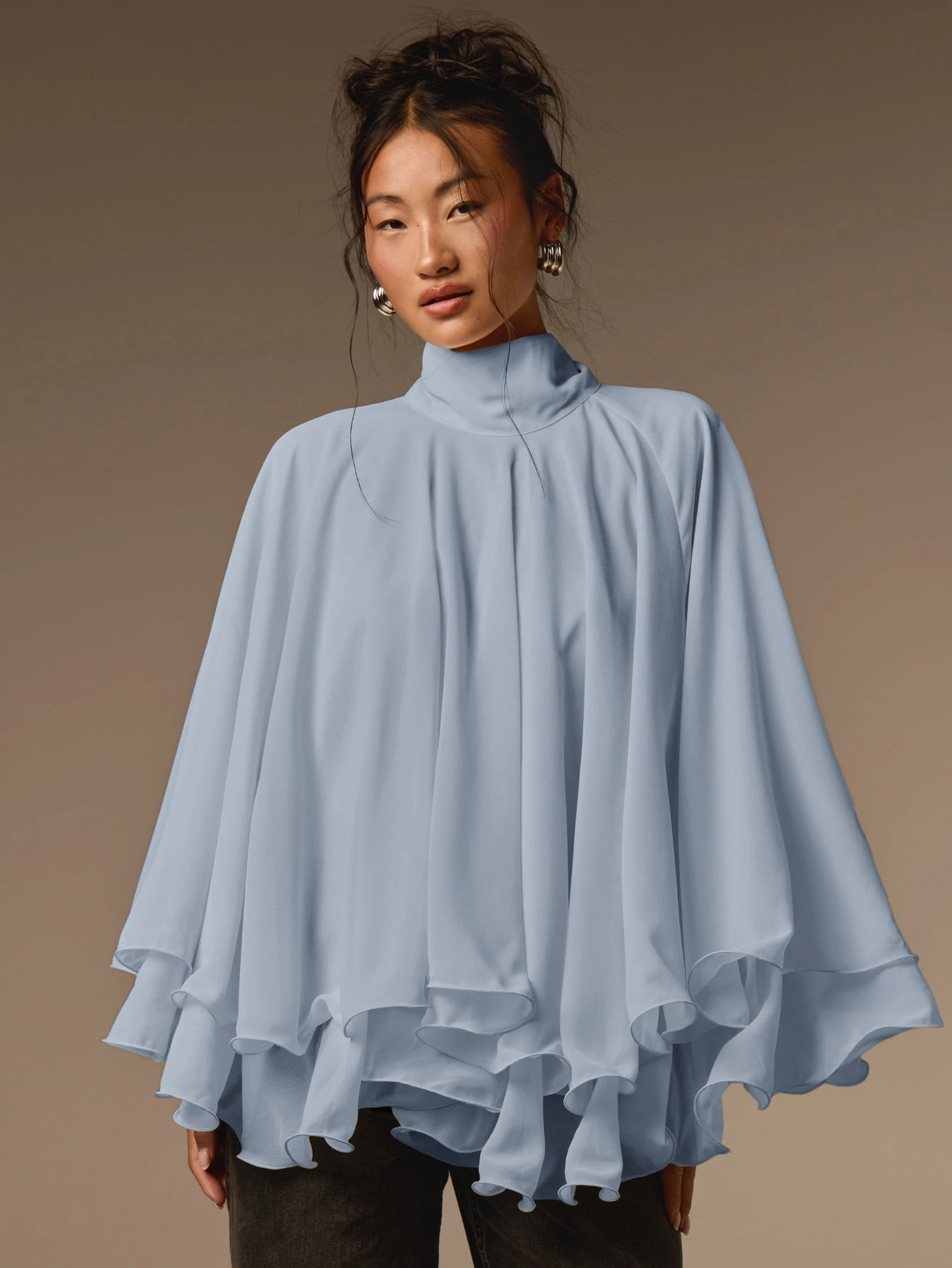 COSMINA Blouse en mousseline plissée élégante et décontractée pour femmes, pour les — vue 10