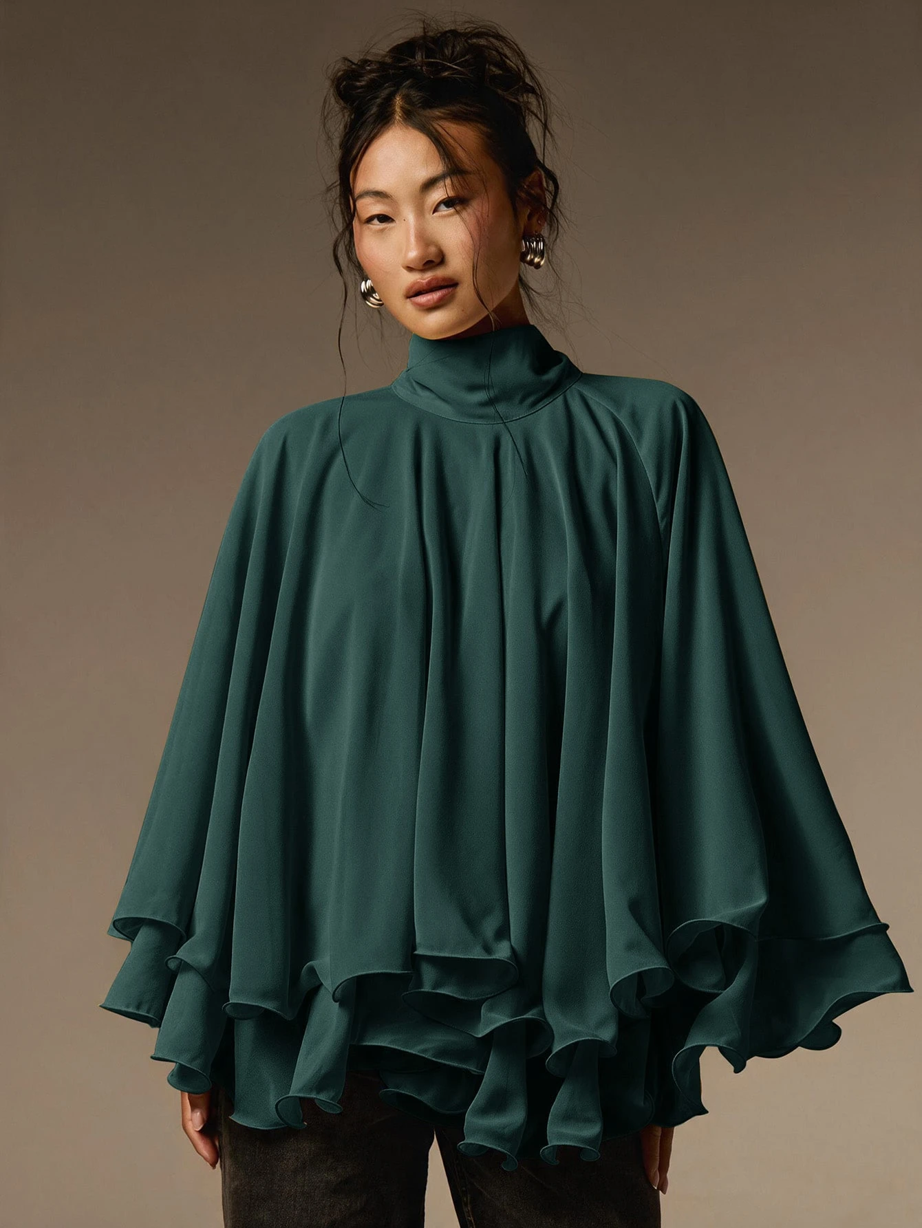 COSMINA Blouse en mousseline plissée élégante et décontractée pour femmes, pour les — vue 9