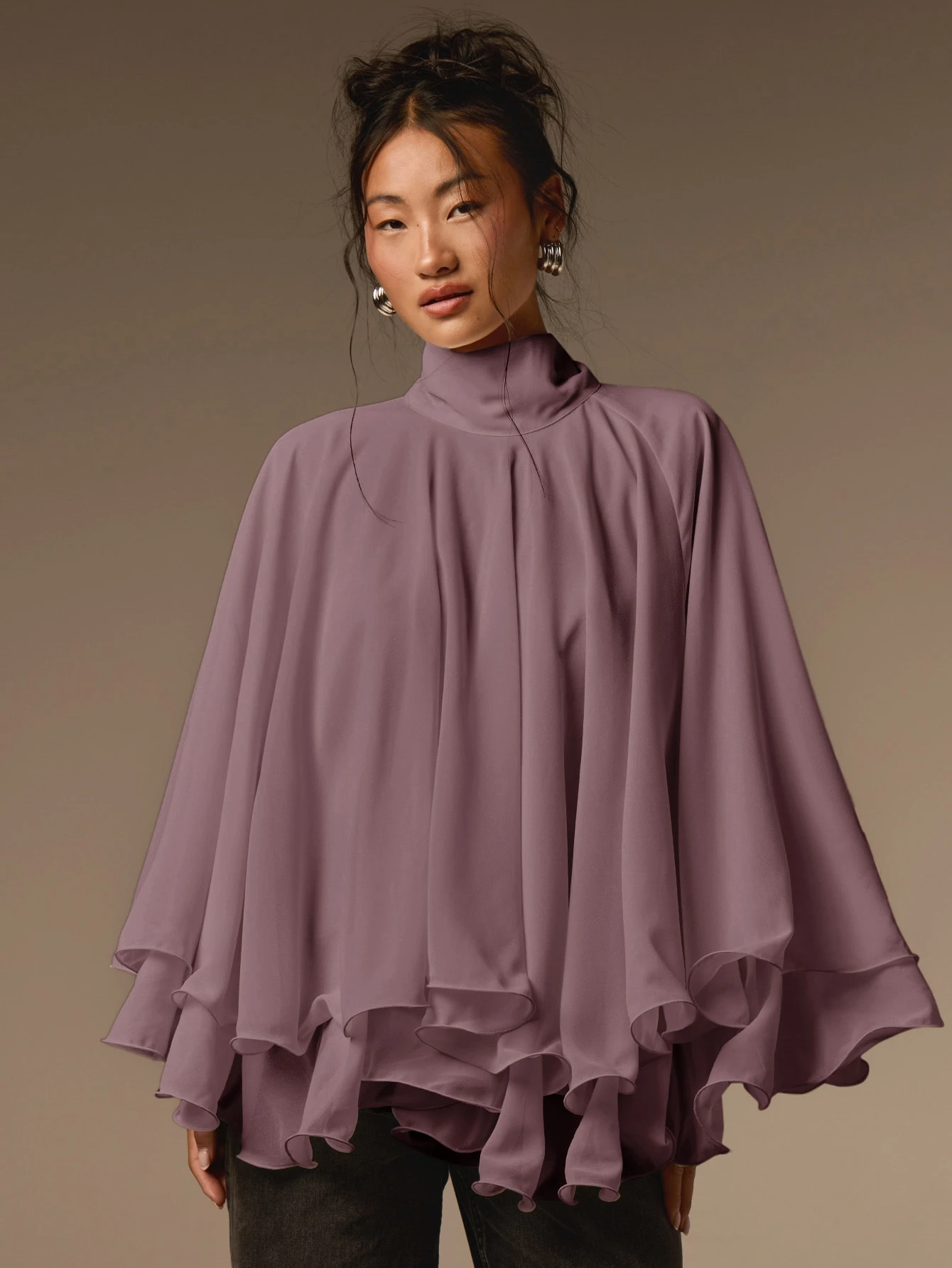 COSMINA Blouse en mousseline plissée élégante et décontractée pour femmes, pour les — vue 8