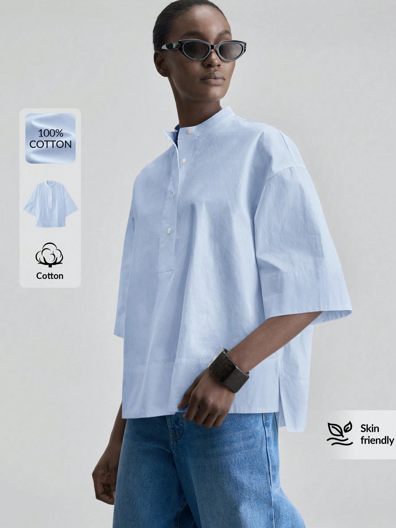 Ontre Blouse femme 2026 nouvelle, toutes saisons, minimaliste, élégante, moderne, — vue 4