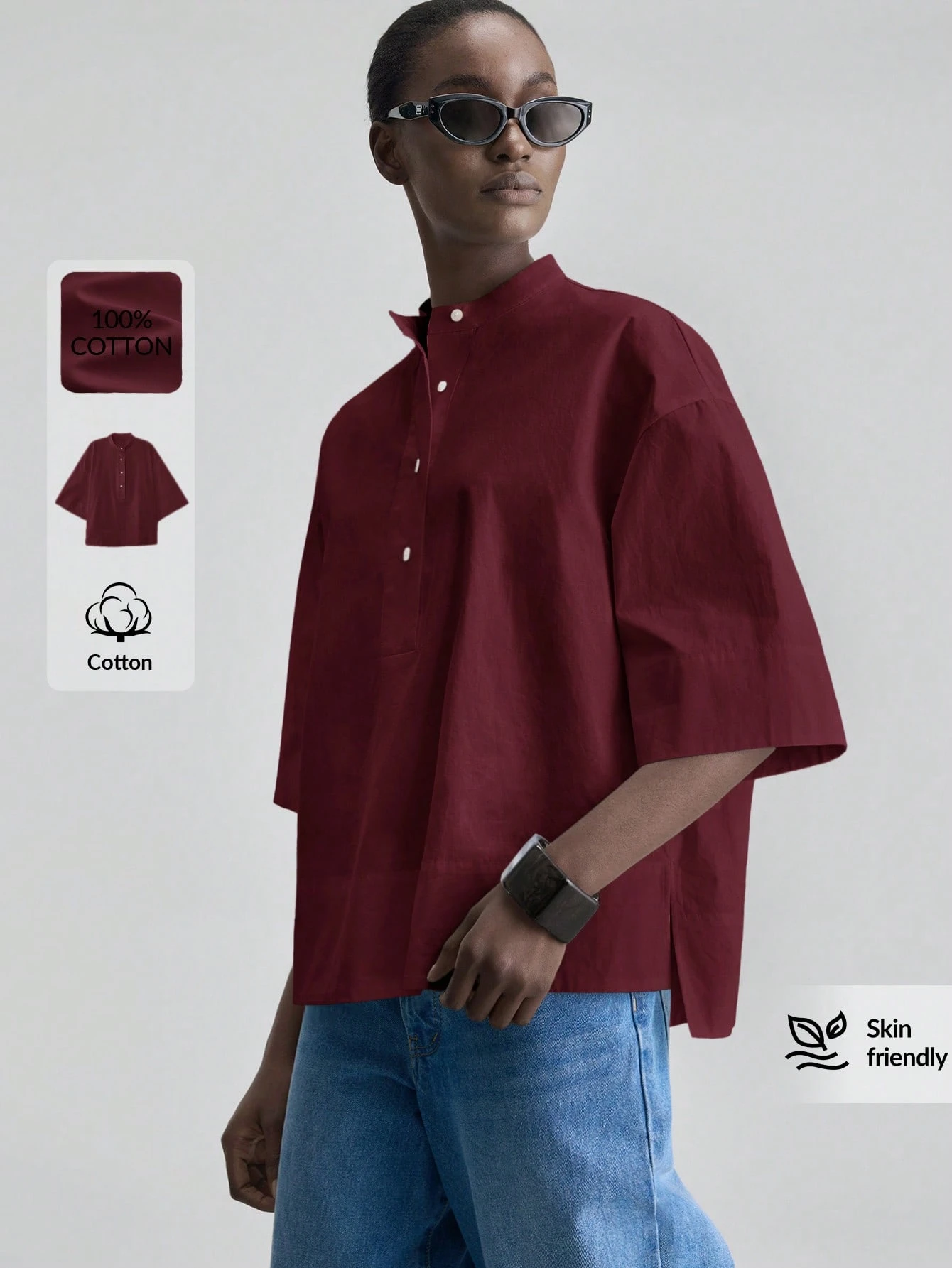 Ontre Blouse femme 2026 nouvelle, toutes saisons, minimaliste, élégante, moderne, — vue 2