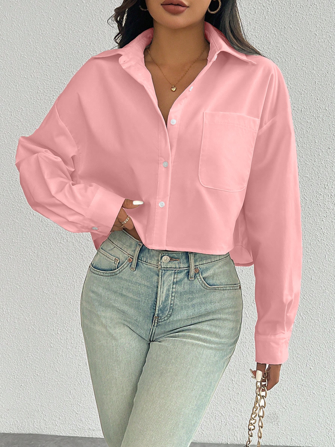 Chemise décontractée polyvalente à la mode pour femmes, à manches longues, à simple — vue 4