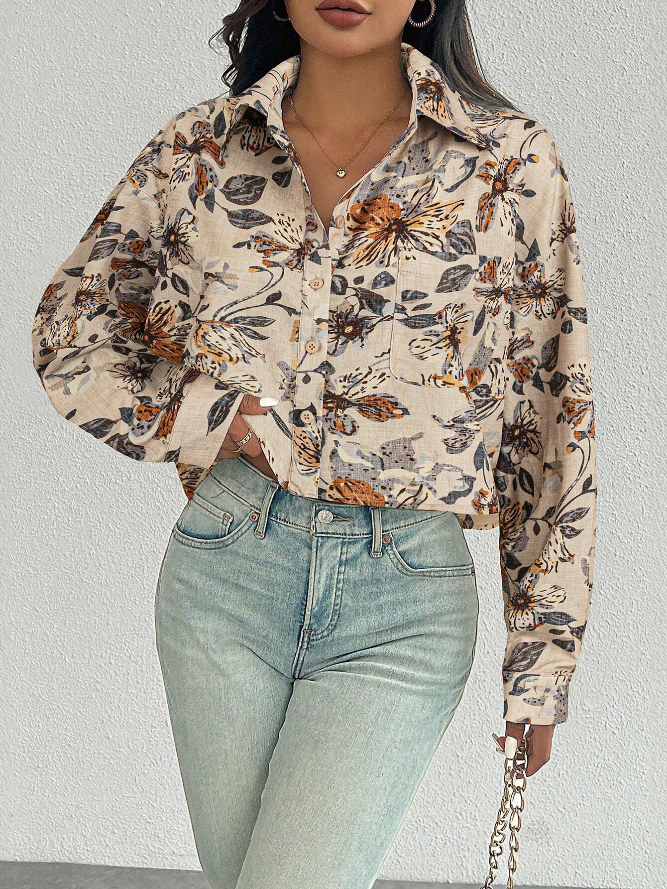 Chemise décontractée polyvalente à la mode pour femmes, à manches longues, à simple — vue 8