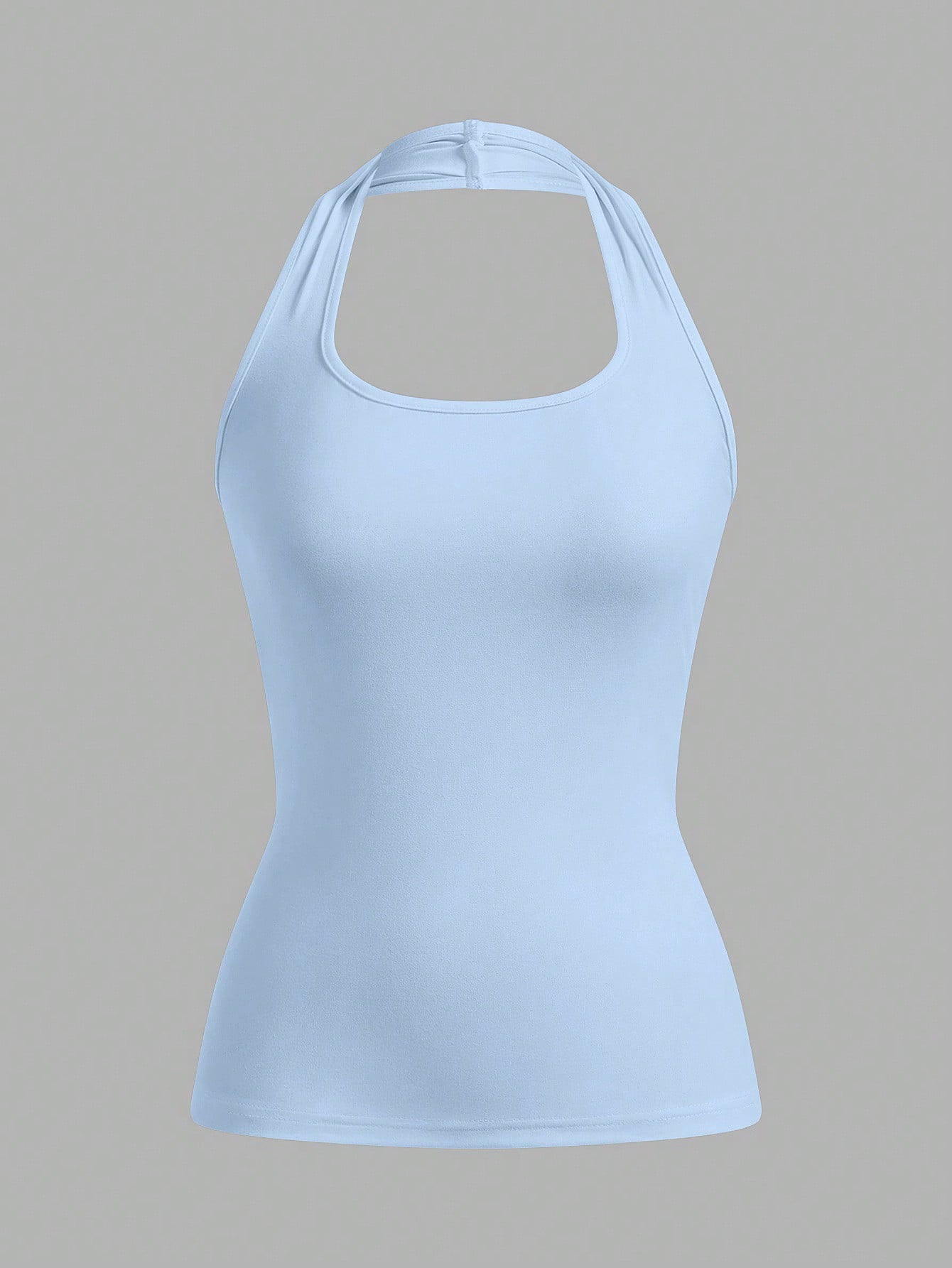 EZwear Top casual à col ras-du-cou blanc, long, adapté aux femmes en été, coupe slim — vue 9