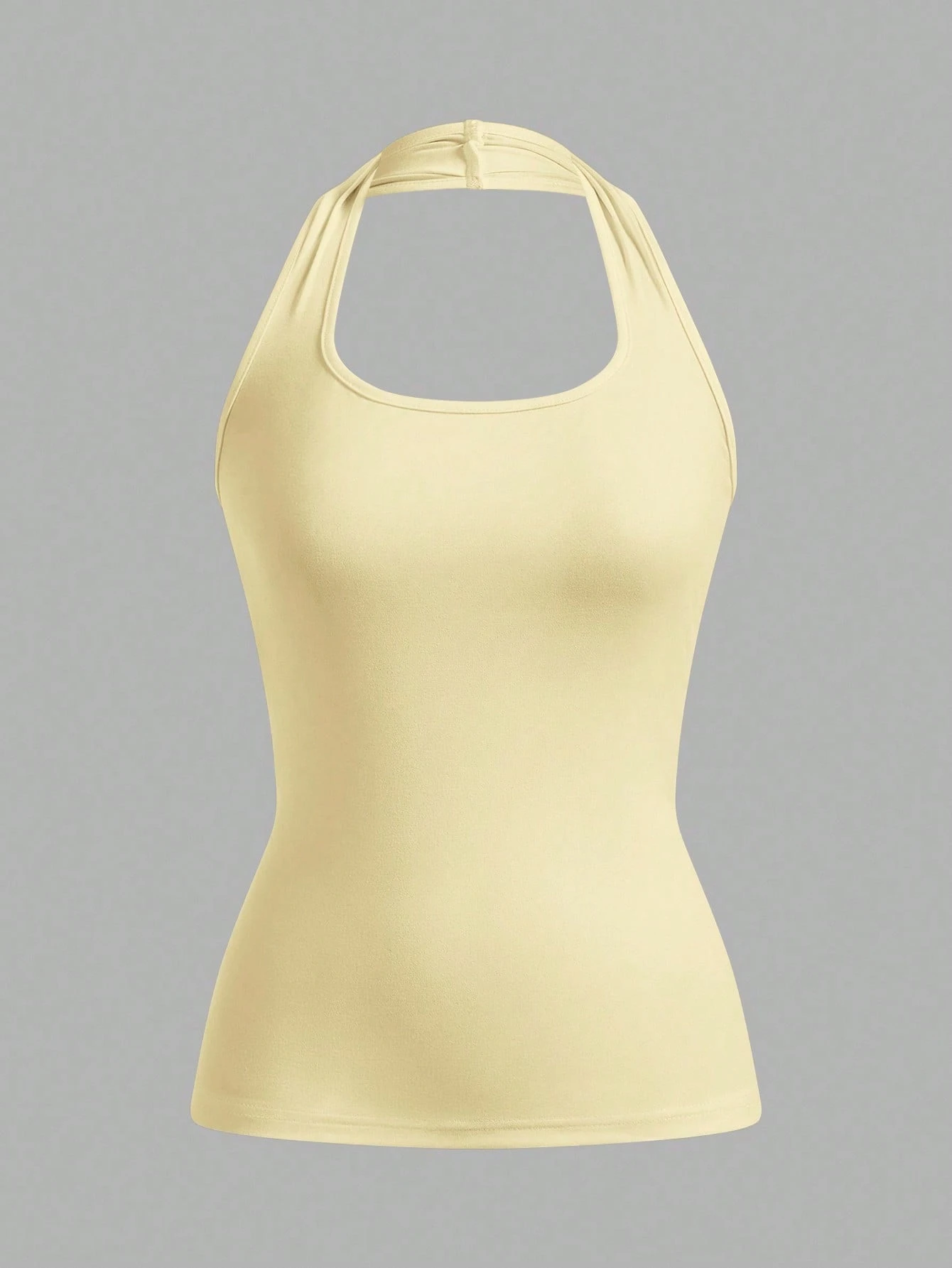EZwear Top casual à col ras-du-cou blanc, long, adapté aux femmes en été, coupe slim — vue 7