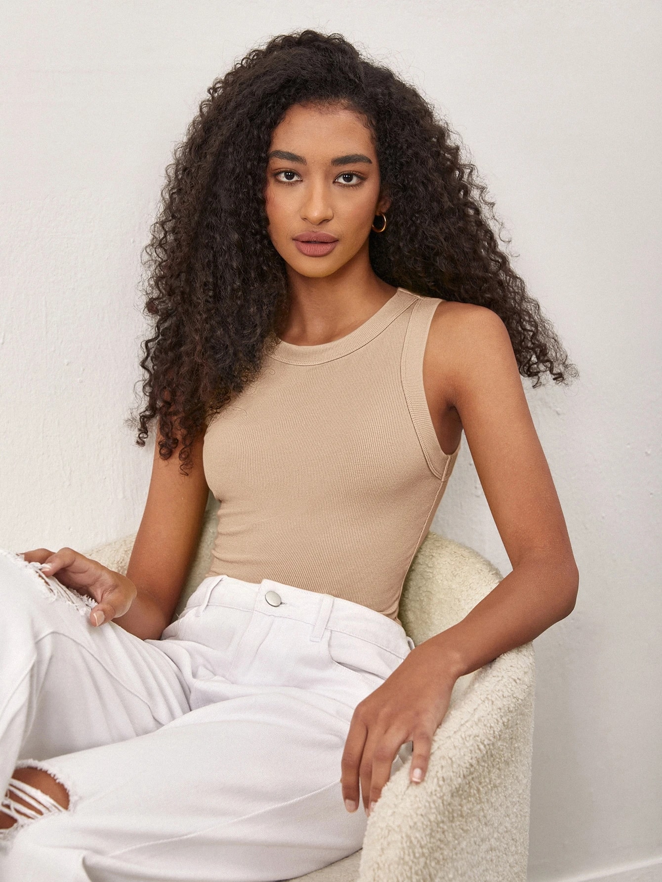 BASICS Débardeur unicolore/Hauts d'été pour femmes Hauts basiques