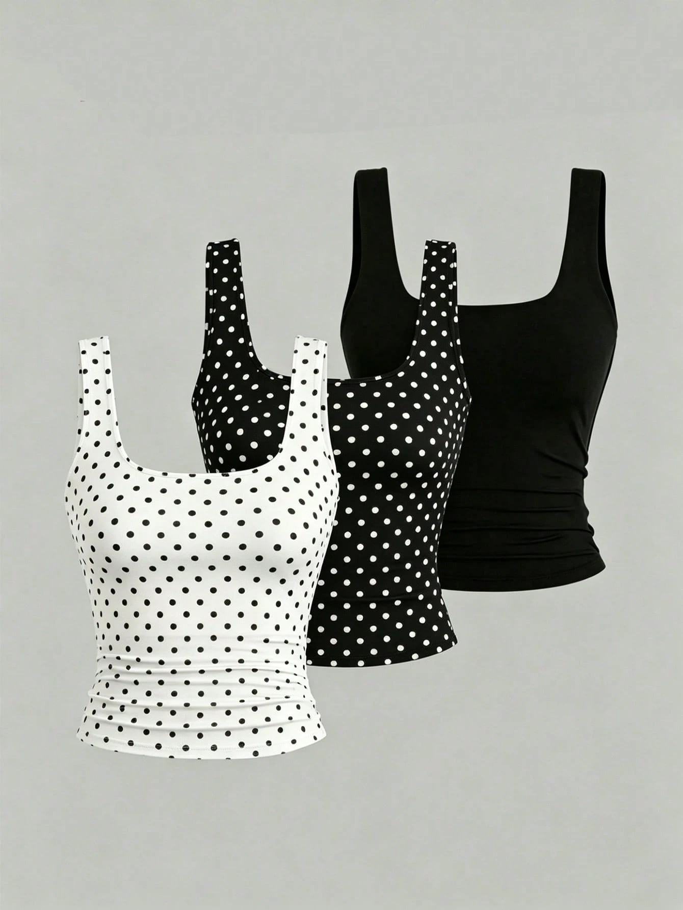 Débardeur camisole à rayures bleues numériques pour adolescentes, style mode décontracté — vue 6