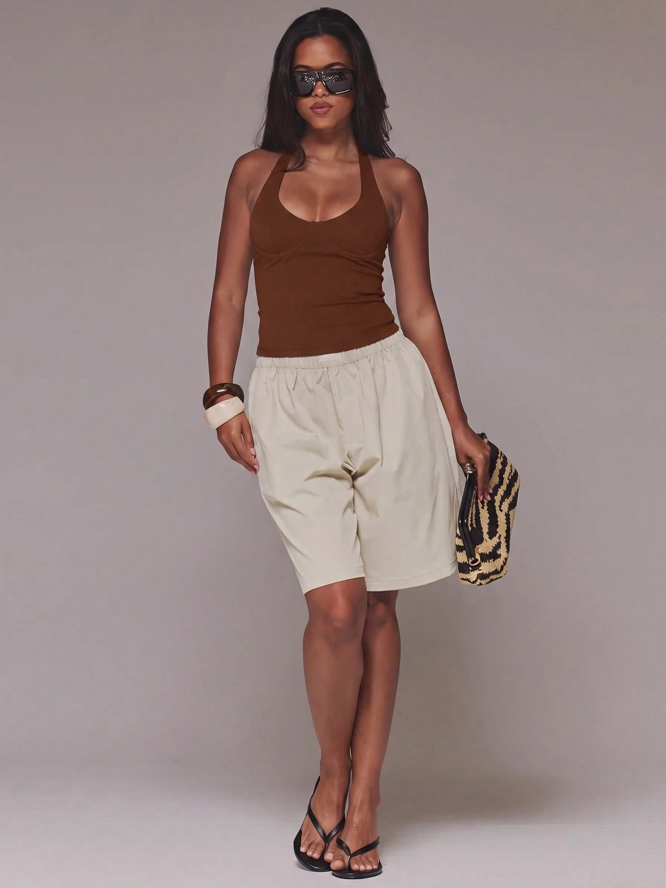 MUSERA Top à bretelles avec armatures, col ras-du-cou, longline, encolure dégagée, — vue 11