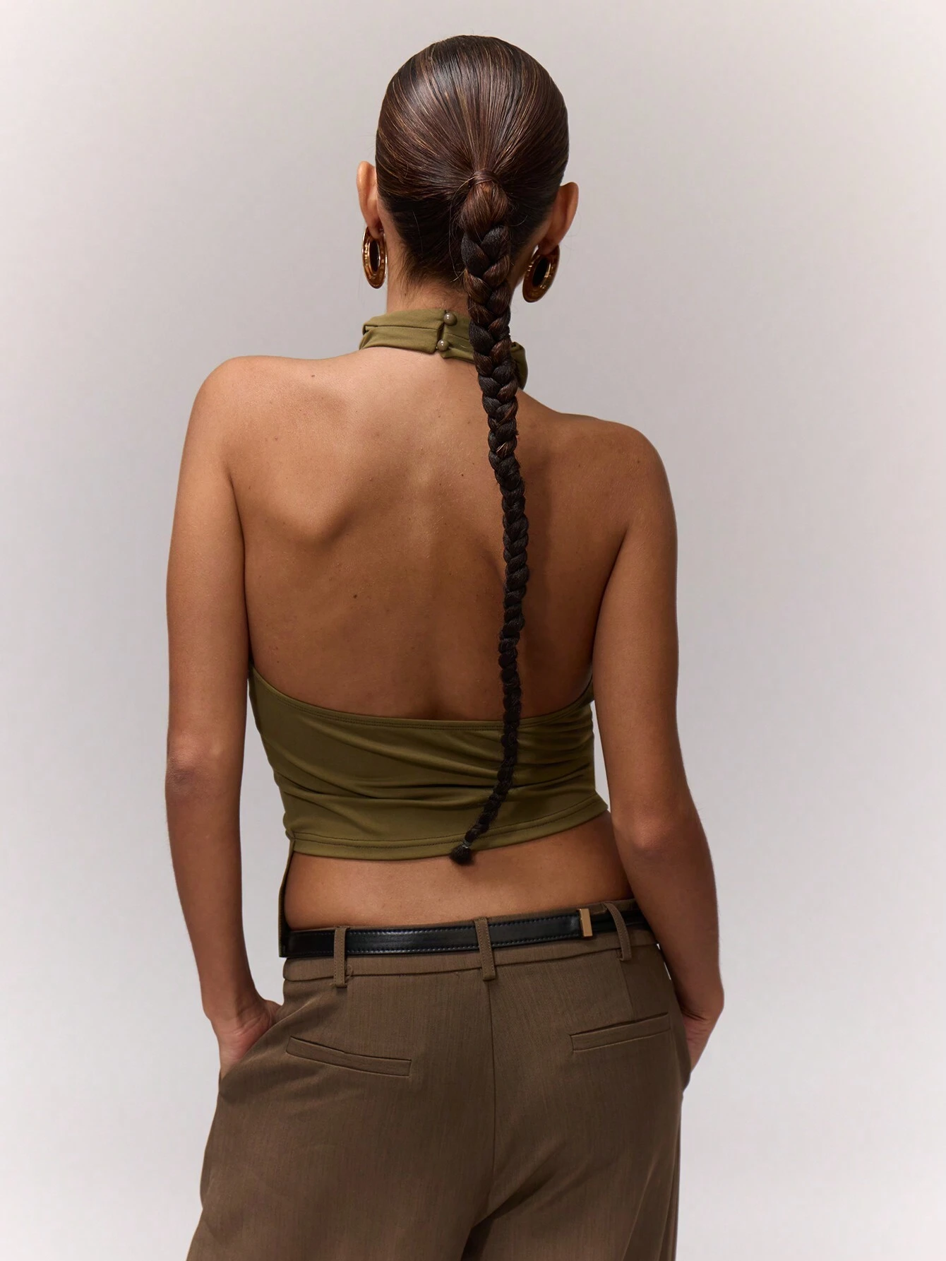 MUSERA Top asymétrique drapé à col licou, style romantique, pour vacances, festival à — vue 4