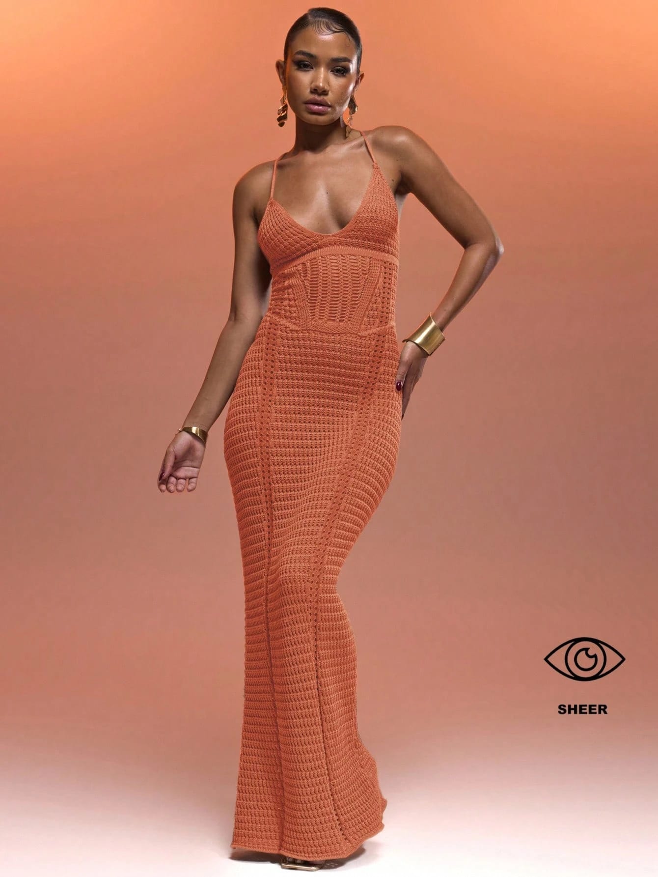 MUSERA Robe longue élégante et sexy avec un corsage à bretelles en crochet, un laçage