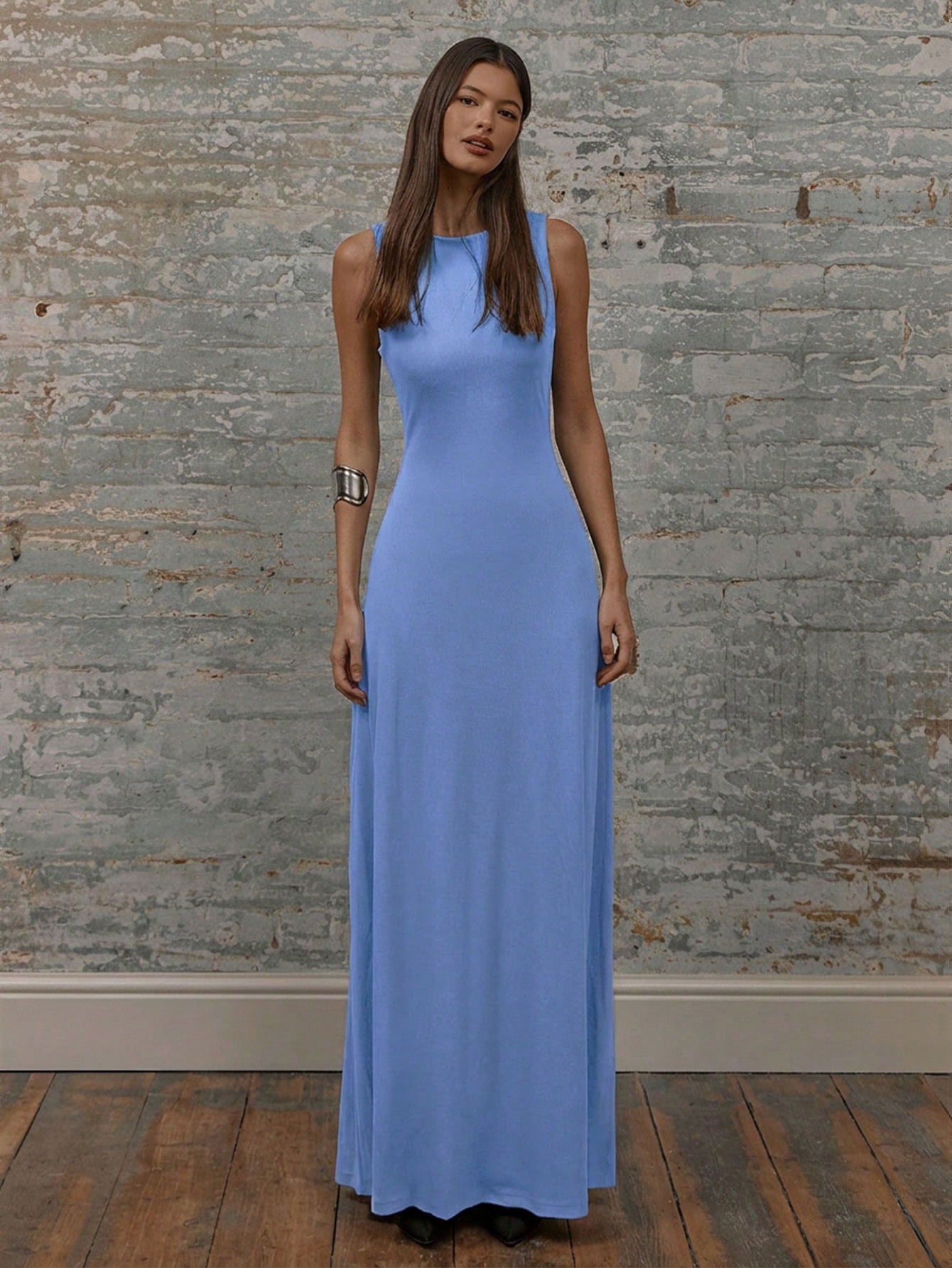 MUSERA Robe longue d'été à encolure ronde et emmanchures tombantes pour femmes. Robe — vue 5