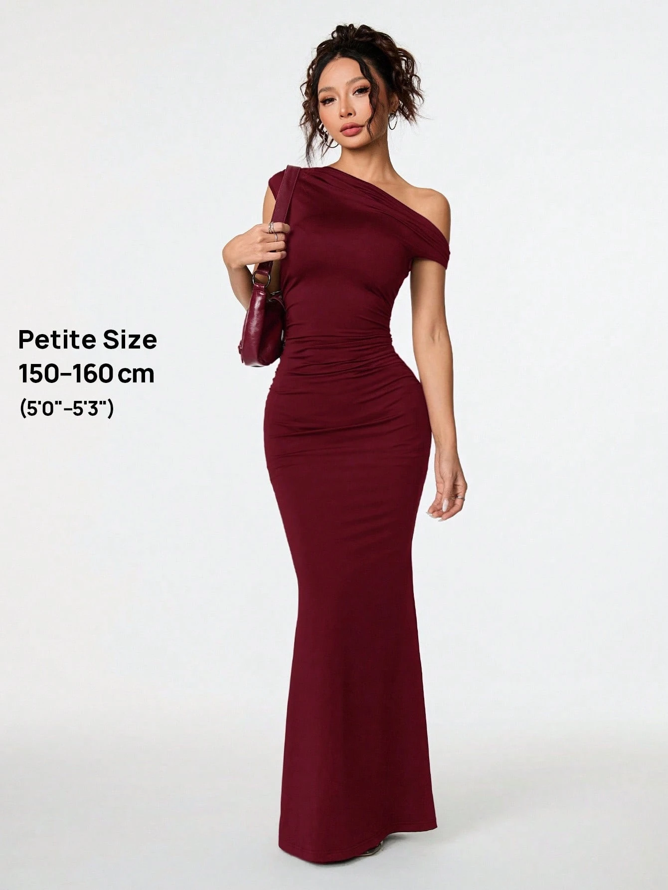 PETITE Robe asymétrique à épaules inclinées extra-longue avec traîne en queue de — vue 6