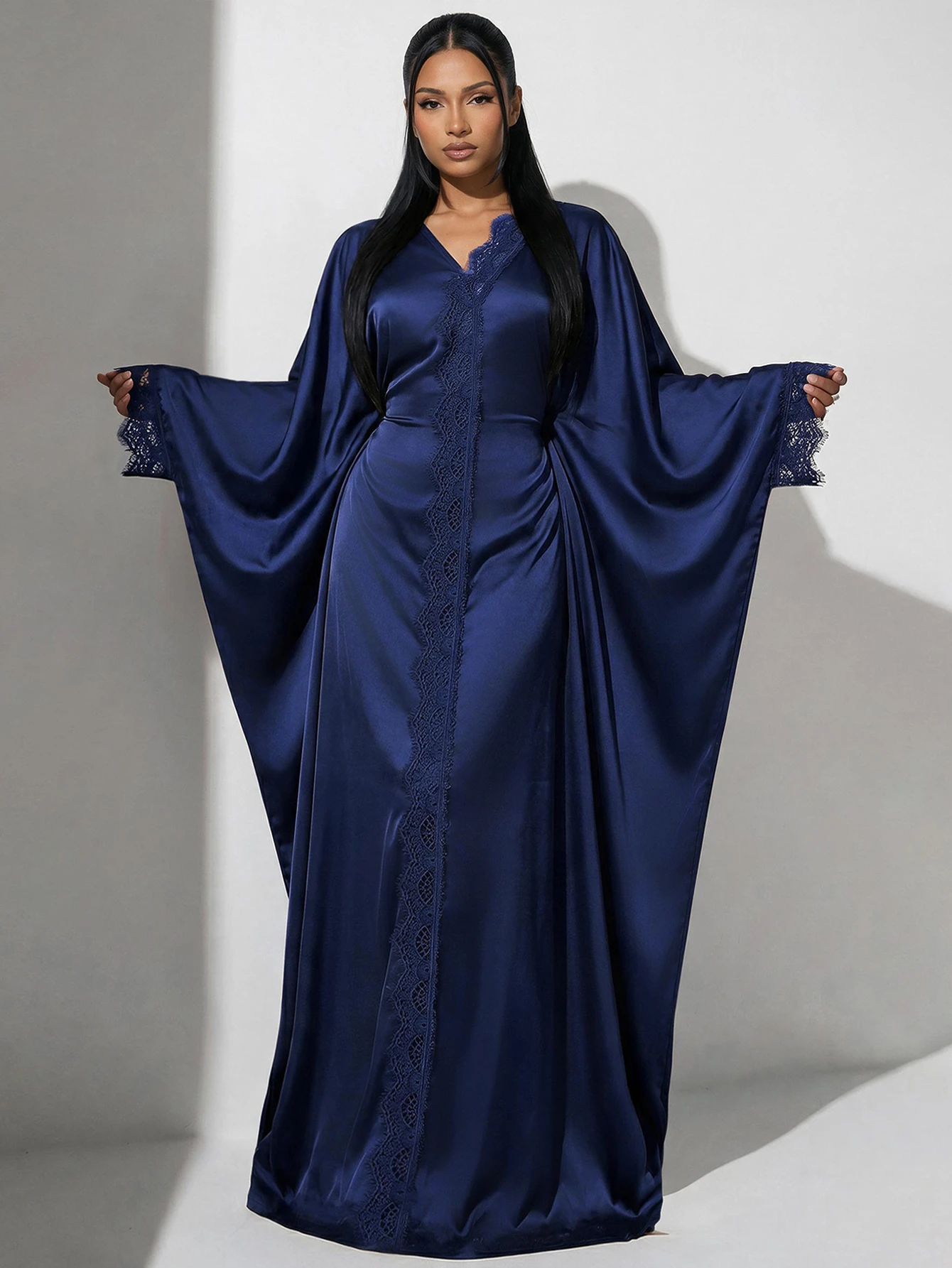 Veilorie Robe décontractée pour femmes avec patchwork de dentelle, pour fêtes et voyages