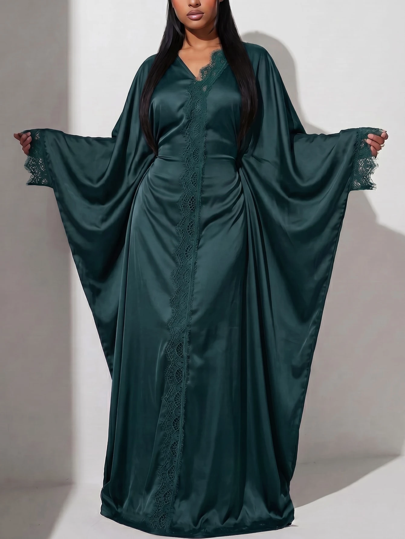 Veilorie Robe décontractée pour femmes avec patchwork de dentelle, pour fêtes et voyages — vue 5