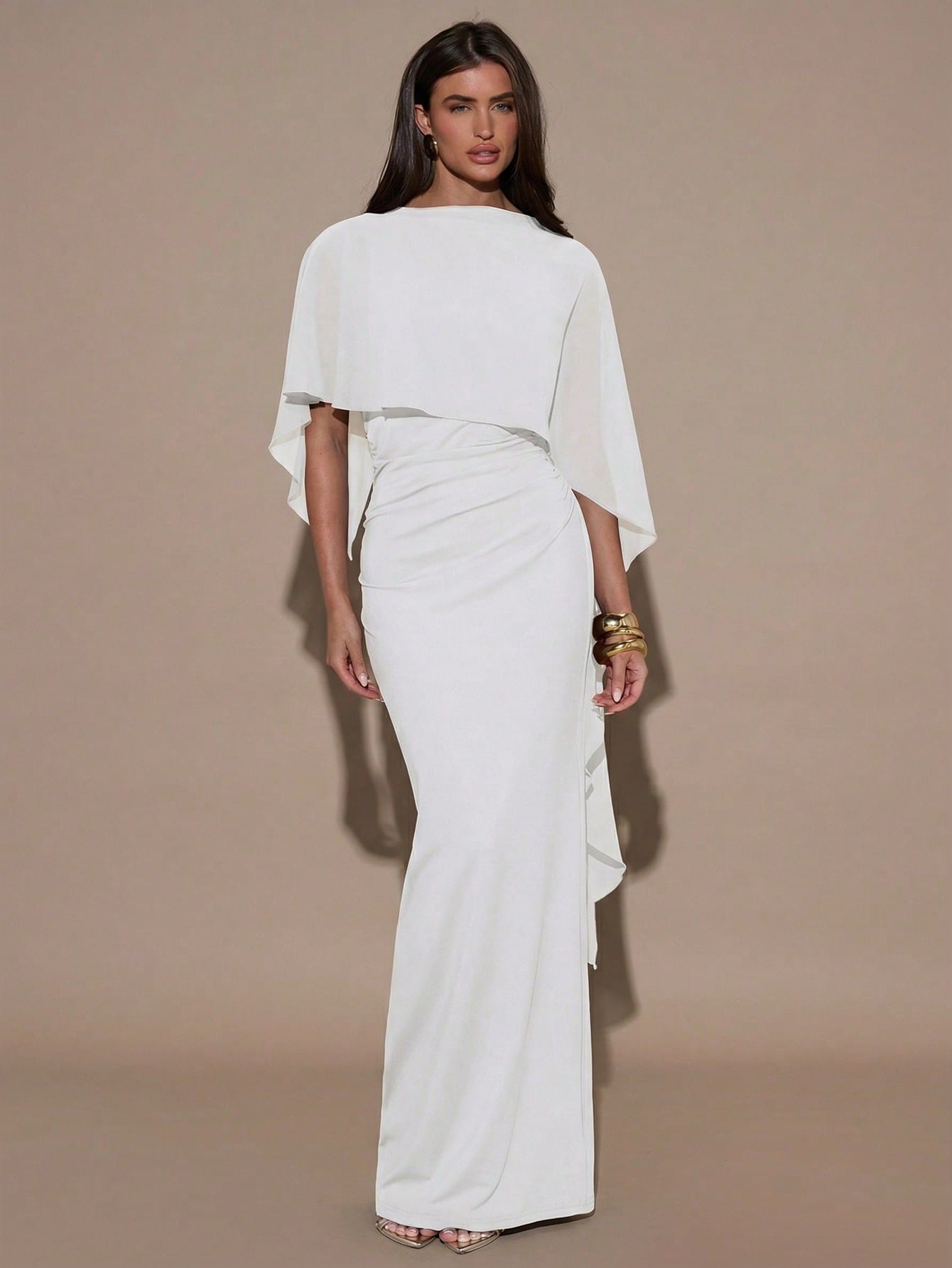 Robe d'été élégante et ajustée de conception mode à couleur unie pour femmes