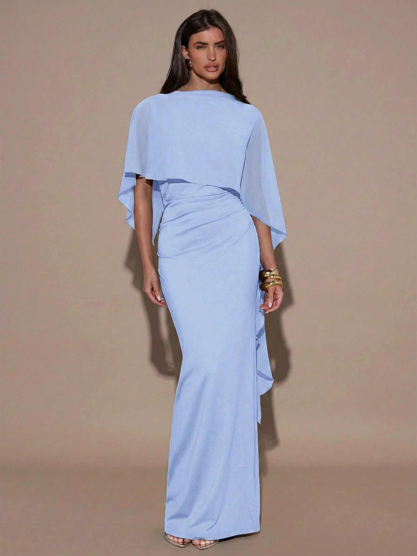Robe d'été élégante et ajustée de conception mode à couleur unie pour femmes — vue 5