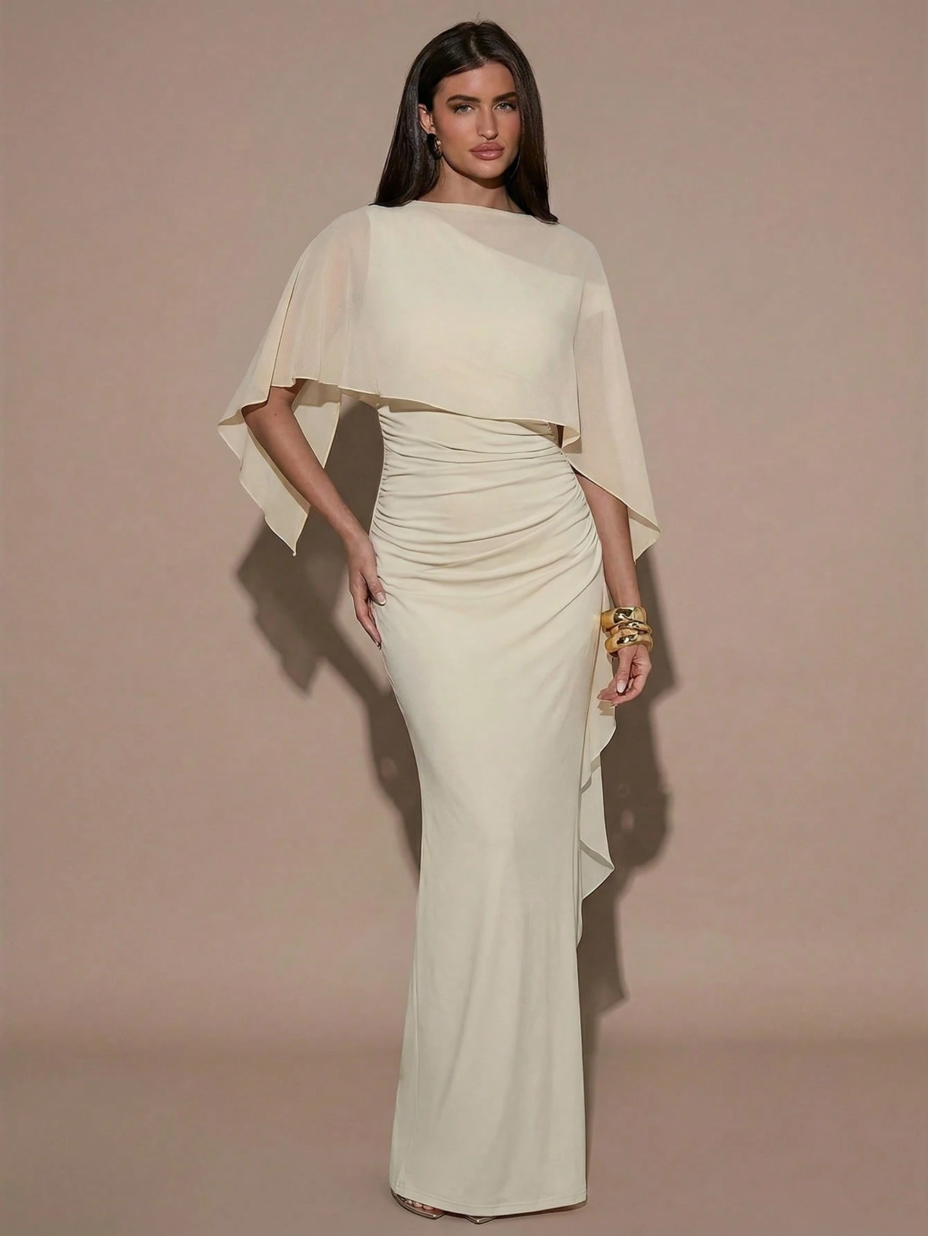 Robe d'été élégante et ajustée de conception mode à couleur unie pour femmes — vue 2