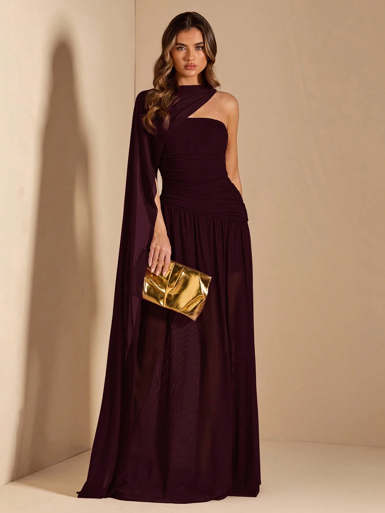 Robe fourreau sans manches plissée pour femme, robe de soirée élégante sans — vue 6