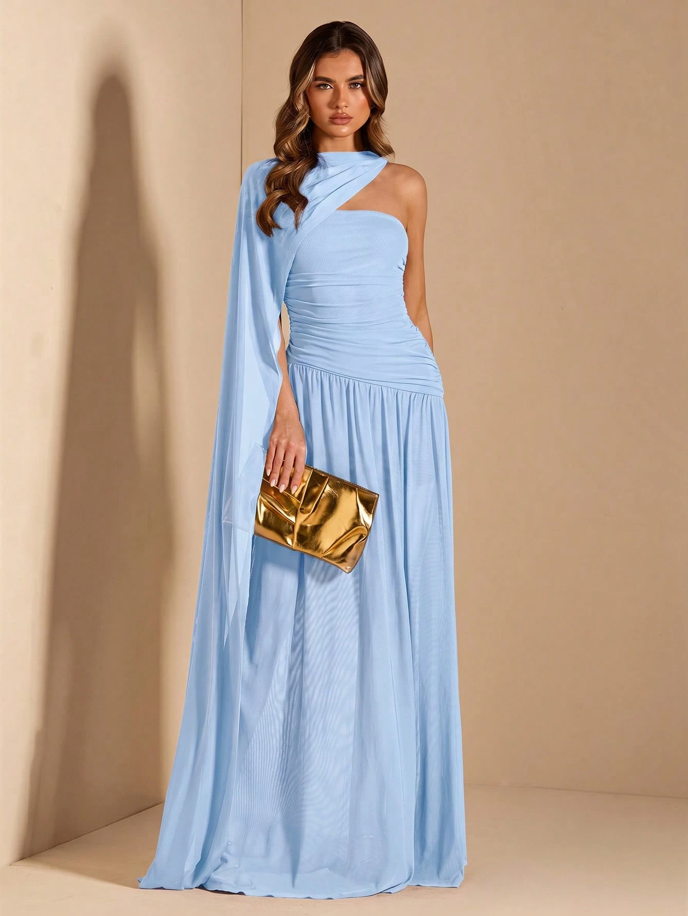 Robe fourreau sans manches plissée pour femme, robe de soirée élégante sans