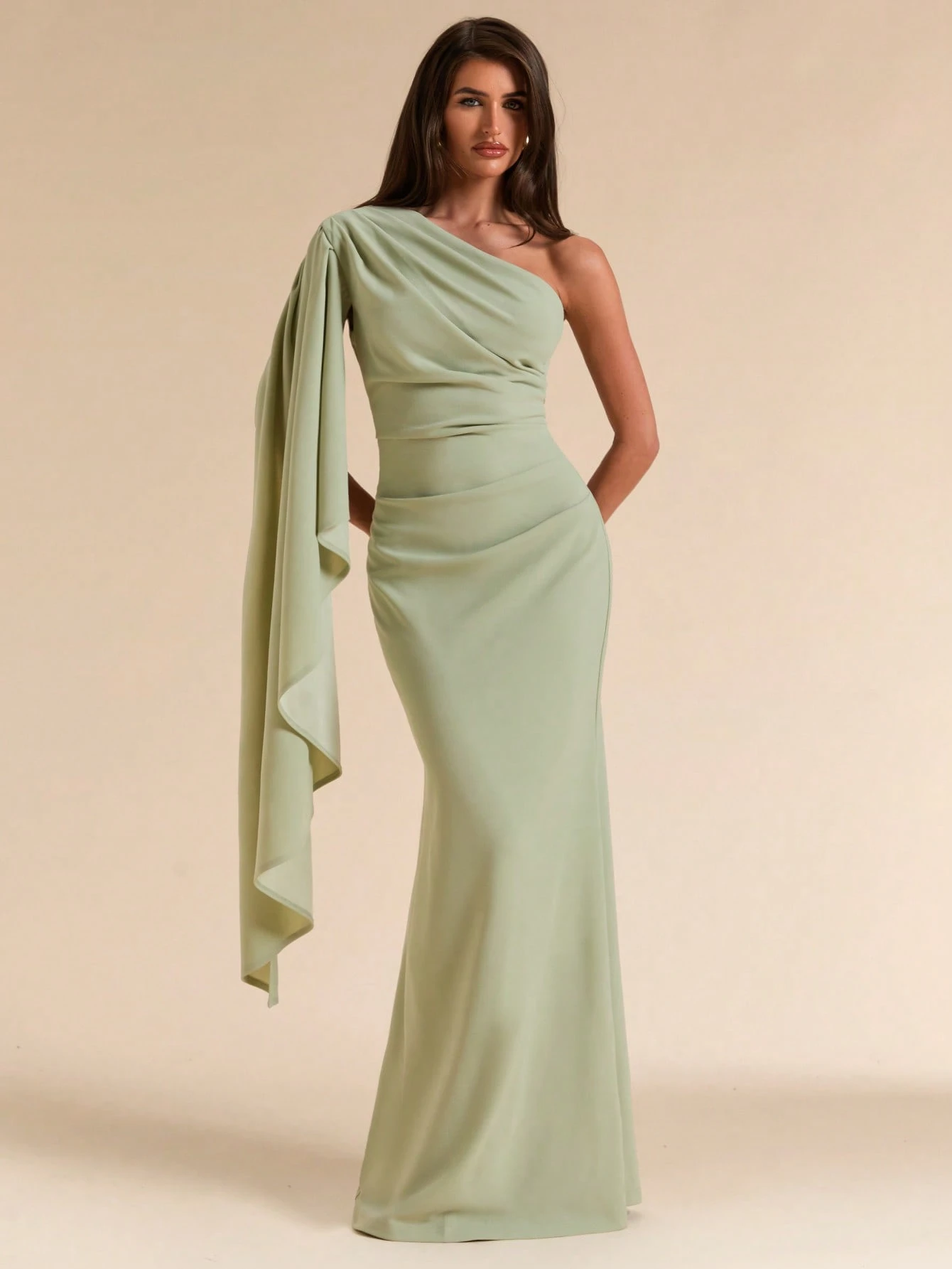 Robe de demoiselle d'honneur d'été pour dîner formel, épaule asymétrique — vue 6