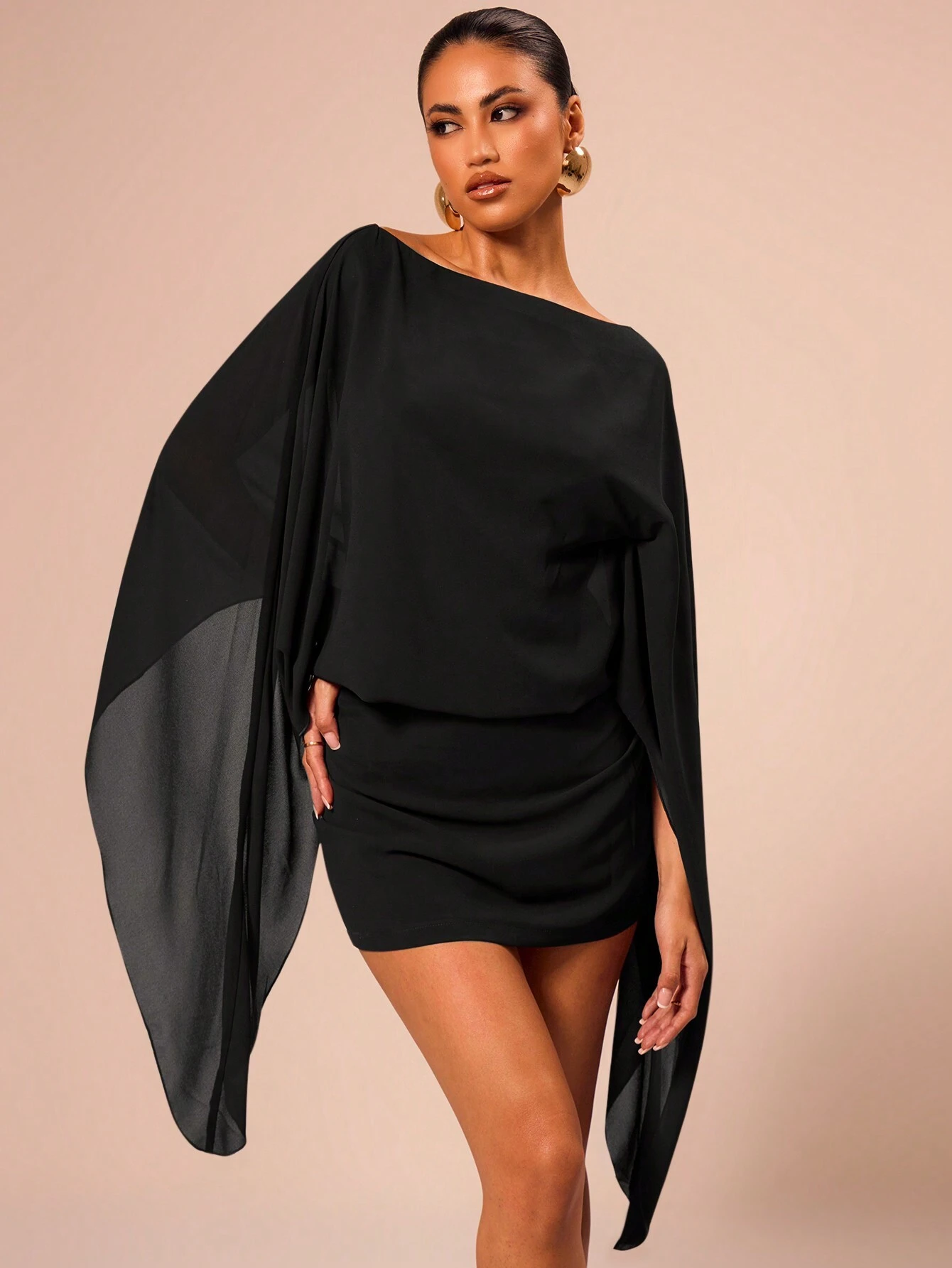 MUSERA Robe mini décontractée à encolure bateau, vacances d'été sexy bohème élégante,