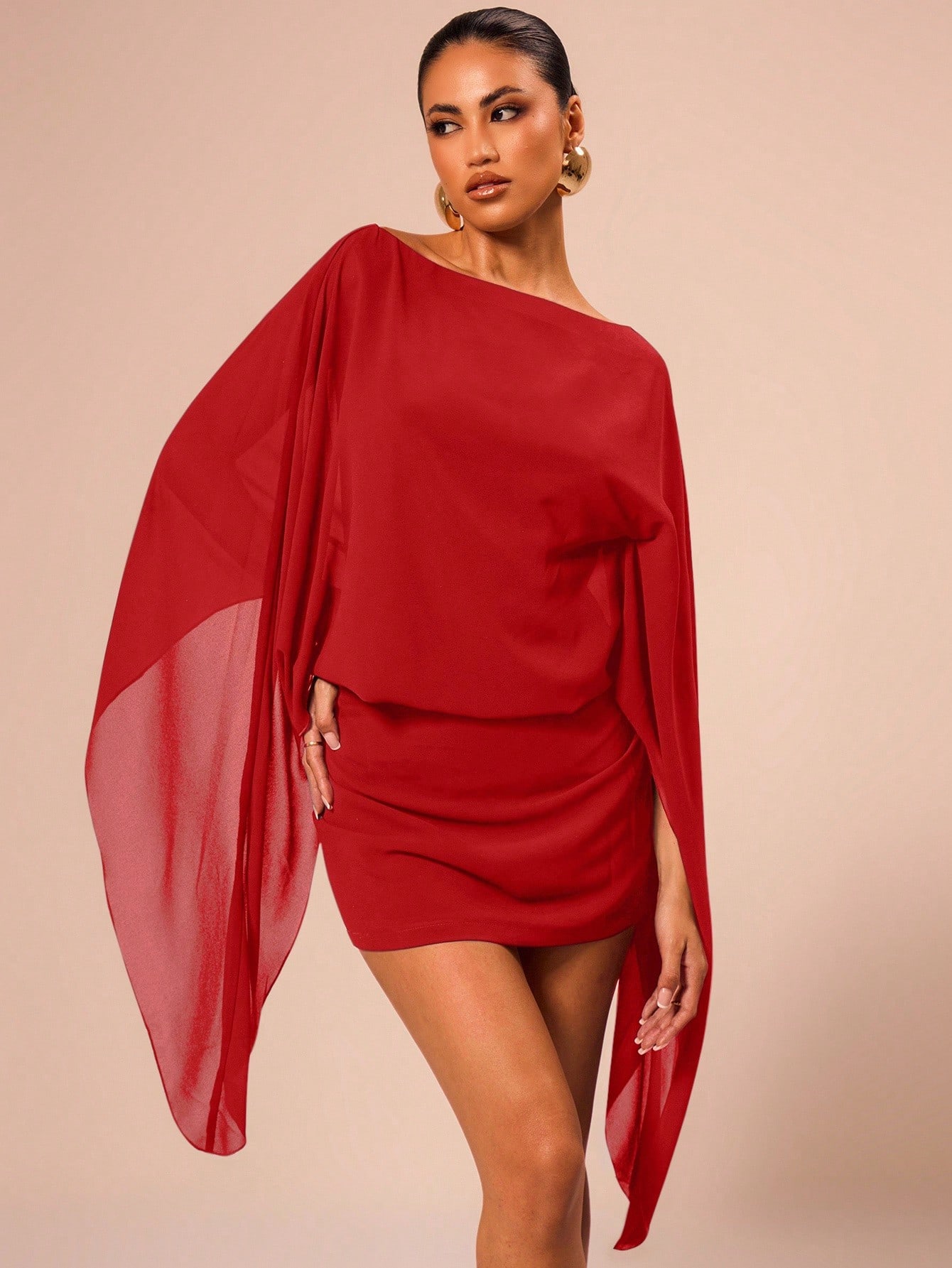 MUSERA Robe mini décontractée à encolure bateau, vacances d'été sexy bohème élégante, — vue 3