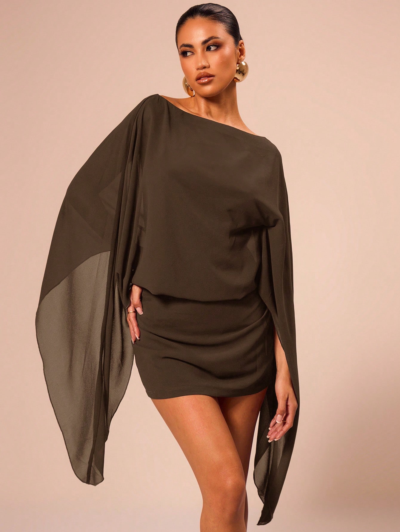 MUSERA Robe mini décontractée à encolure bateau, vacances d'été sexy bohème élégante, — vue 4