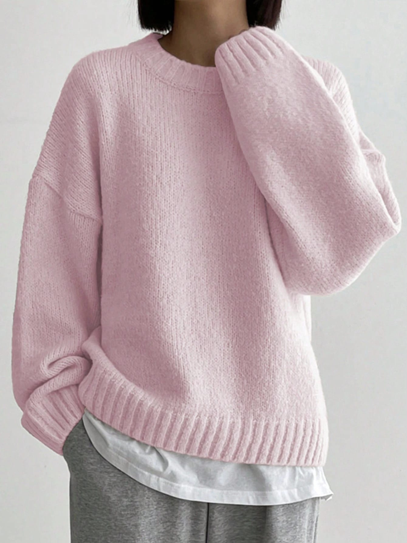 DAZY Pull sans blouse à épaules tombantes, manches longues, vêtements d'automne